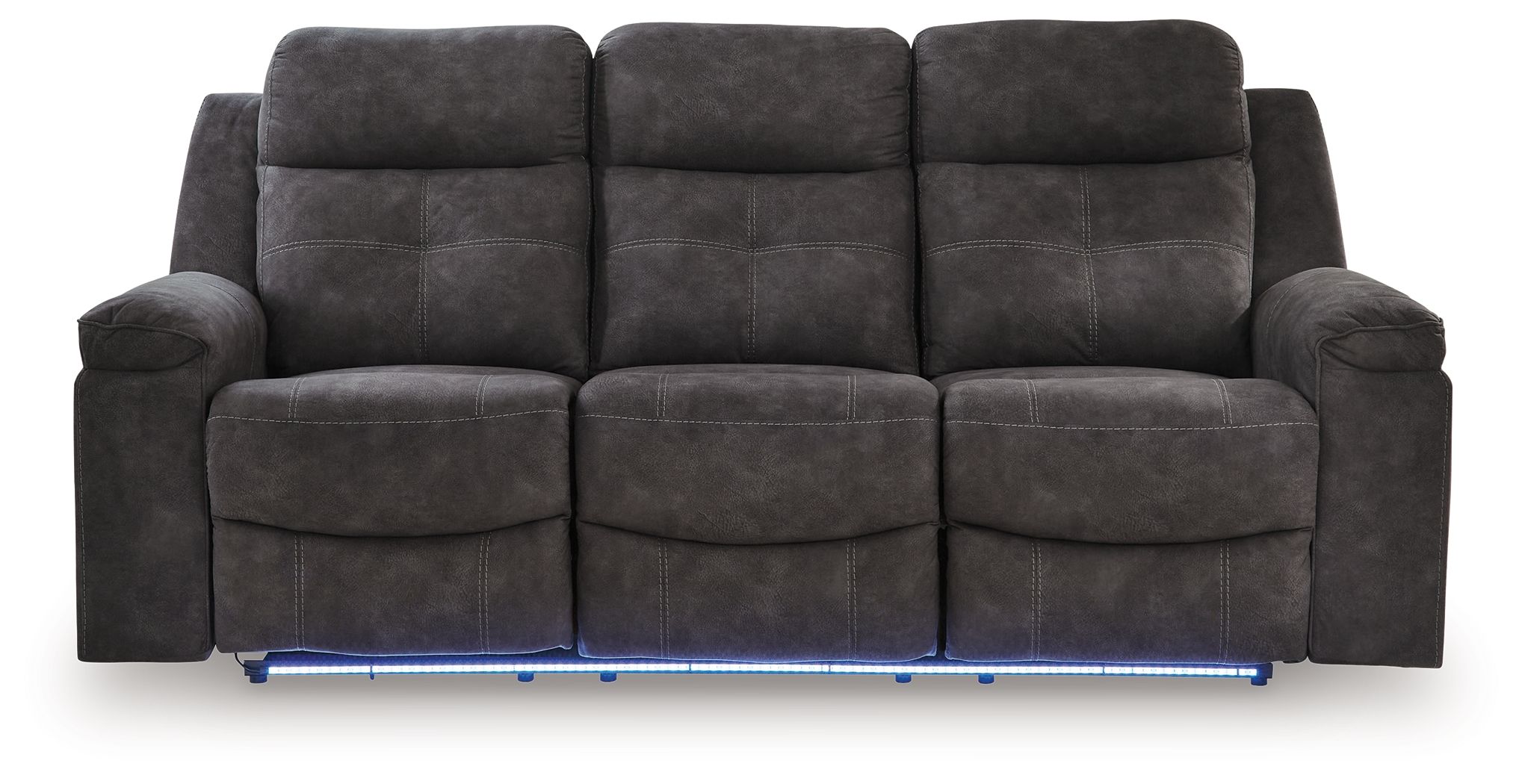 Ashley Furniture Brysonview - 3 Pc. - Reclining Sofa, Reclining Loveseat With Console, Recliner - Charcoal - Image 4