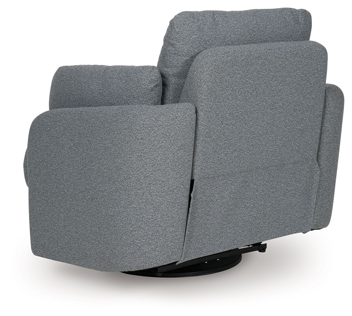 Ashley Furniture Alainmont Next-Gen Nuvella - Swivel Power Recliner - Salt And Pepper - Image 9