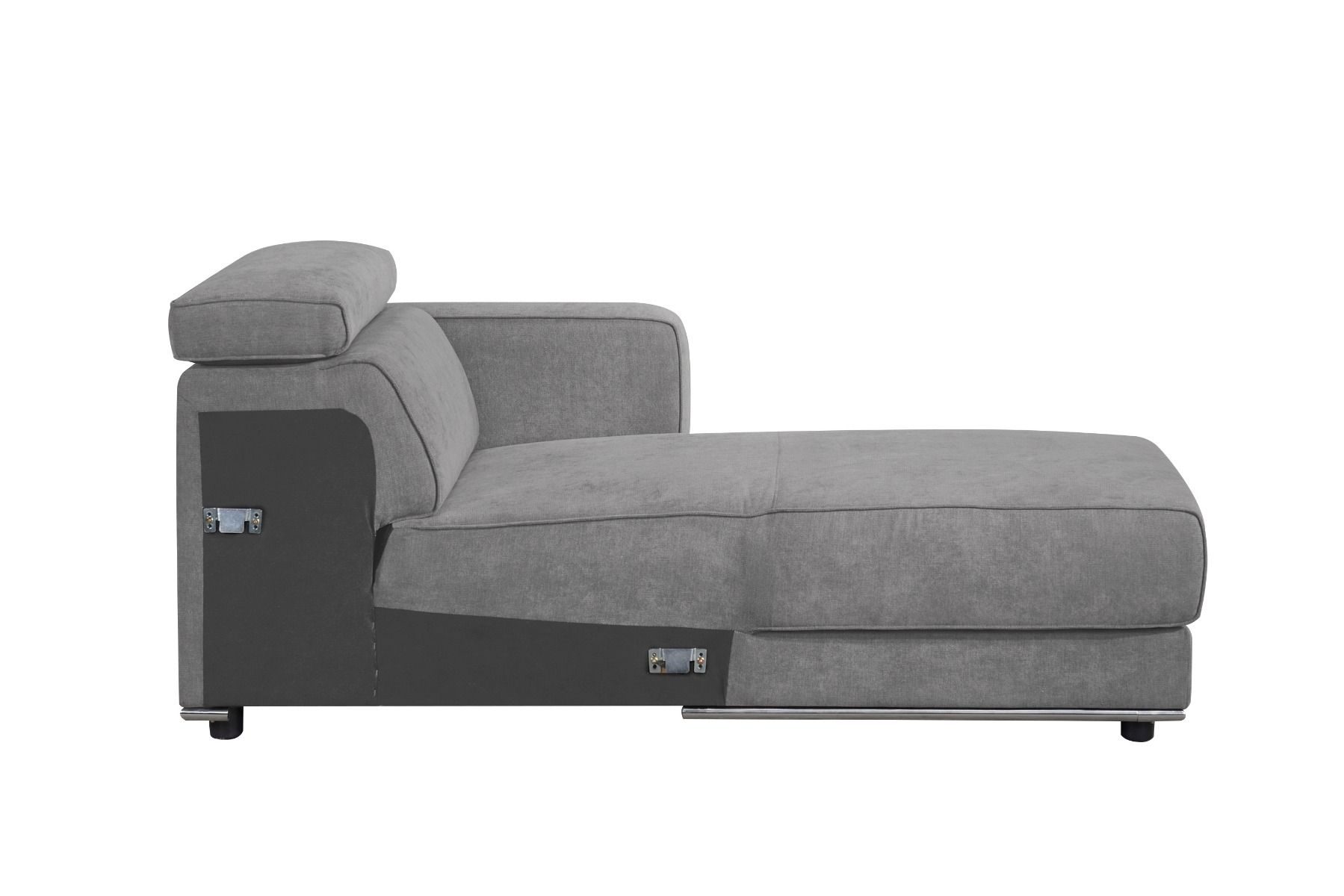 Alwin - Modular Rf Chaise - Dark Gray Fabric, dark gray, view 5