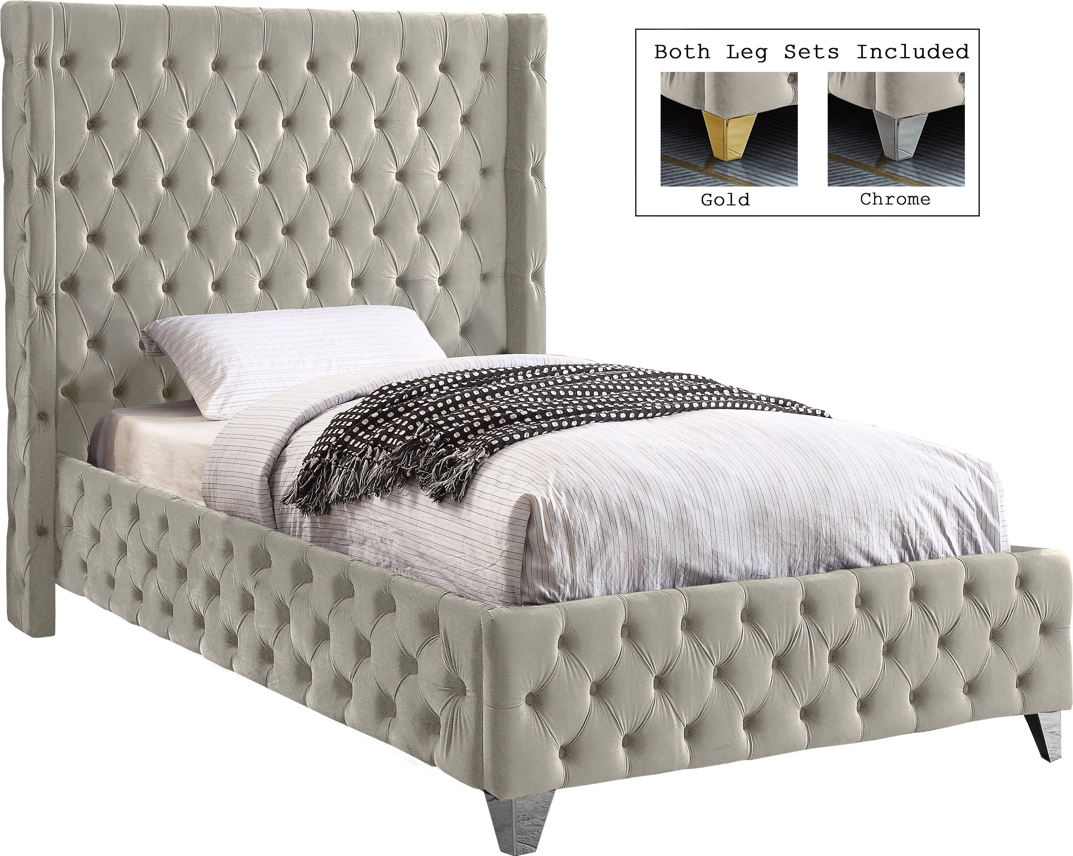 Savan - Twin Bed - Cream