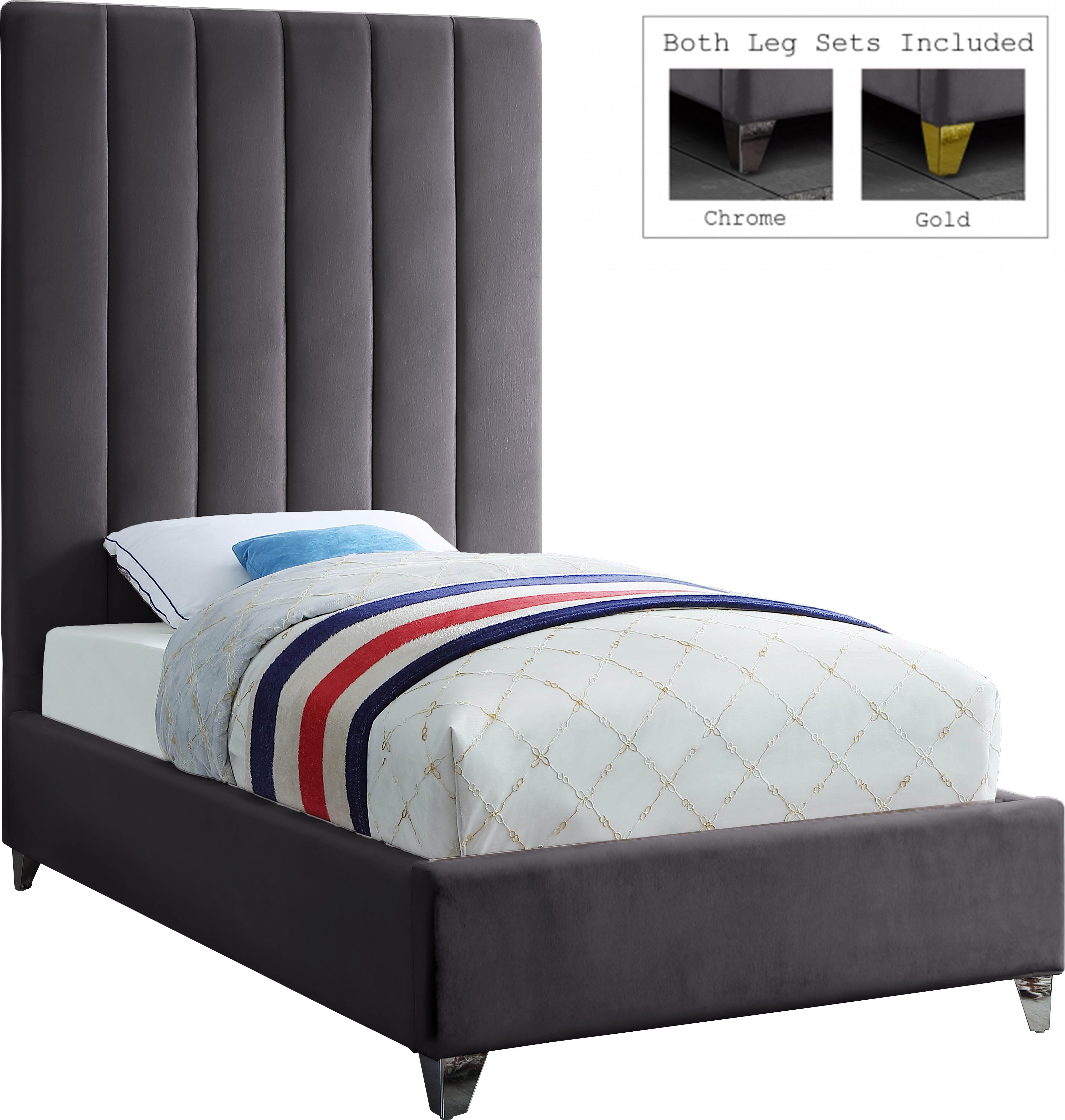 Via - Twin Bed - Gray