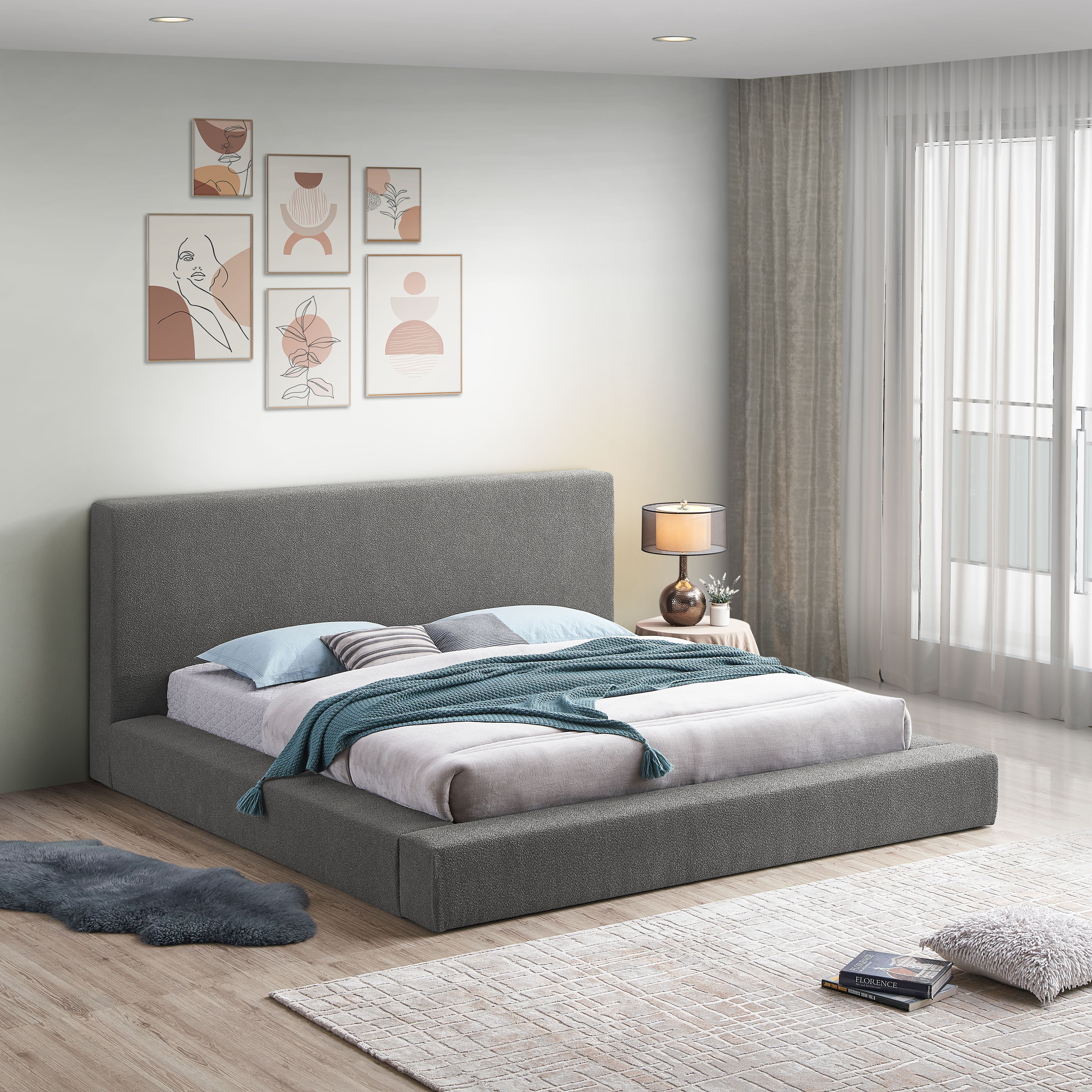 Terra - King Bed - Gray