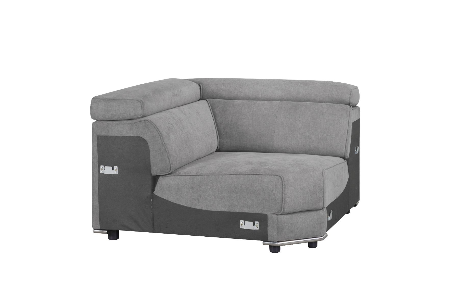 Alwin - Modular Wedge - Dark Gray Fabric, dark gray, view 3