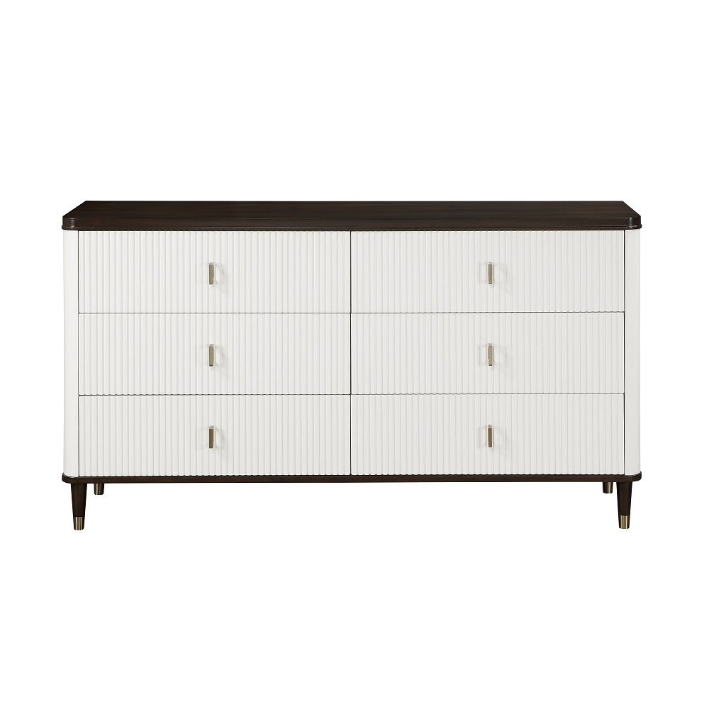 Carena - Dresser With Jewelry Tray - White & Brown, white, view 2