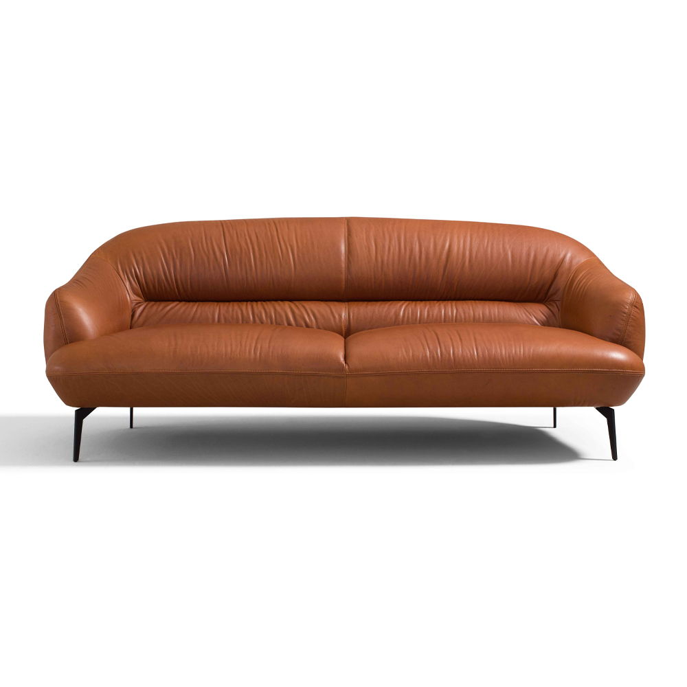 Leonia - Sofa - Cognac Leather, dark brown, view 8