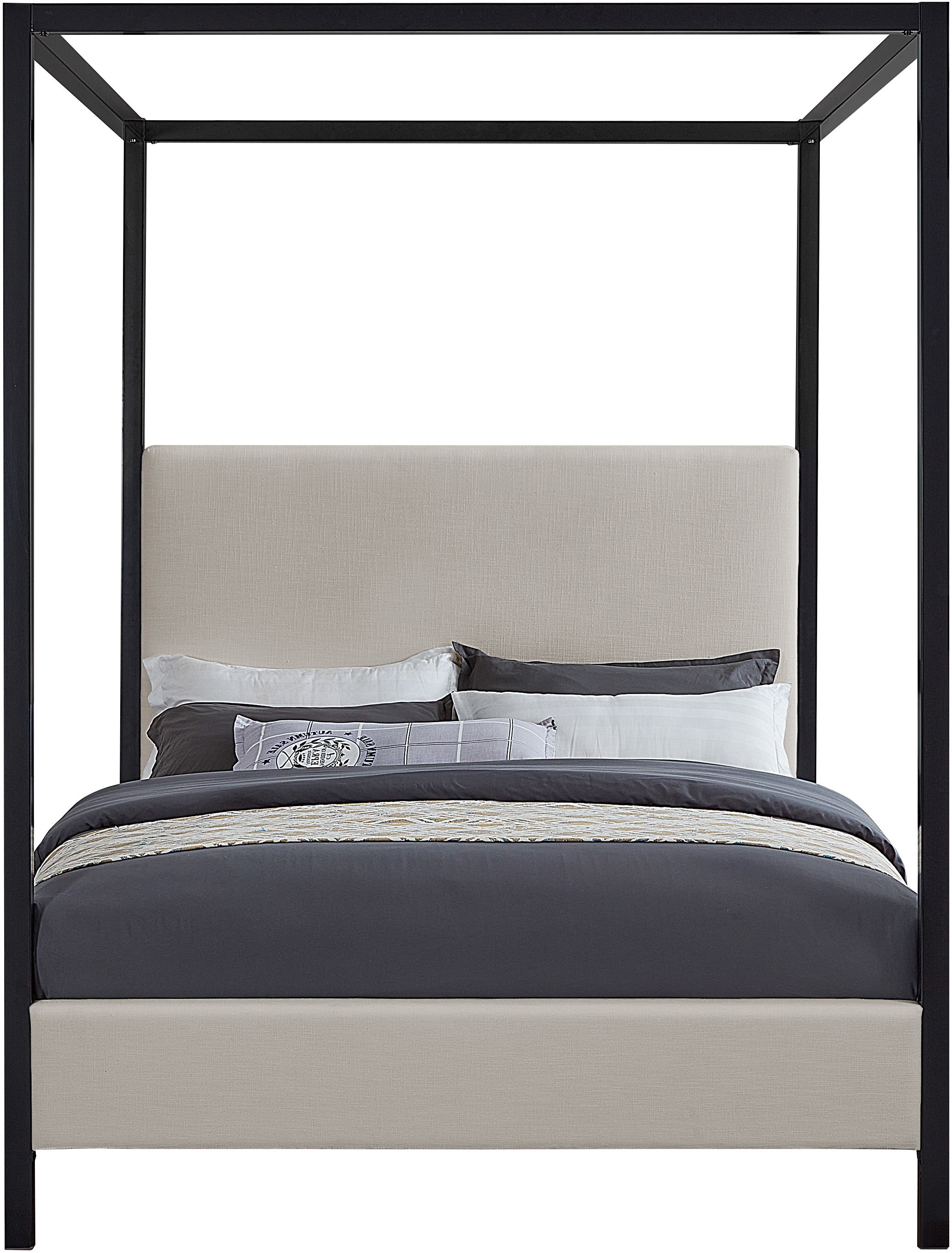 James - King Bed - Beige