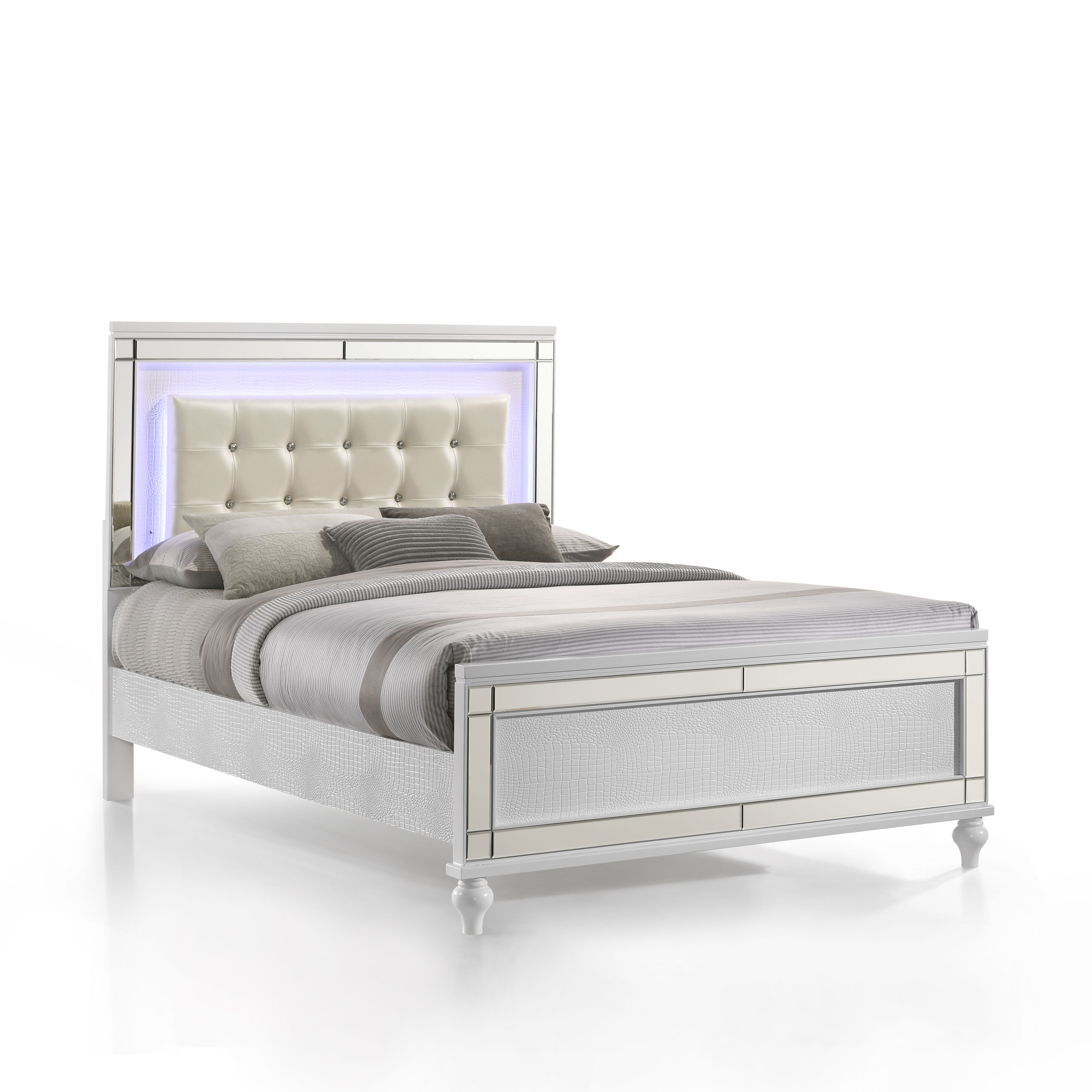 Valentino - 4/6 Full Bed - White