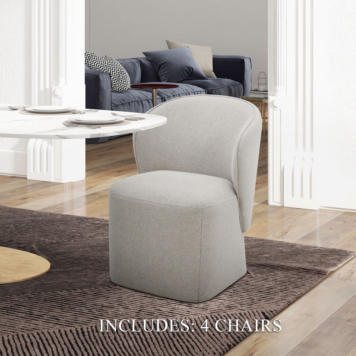 Accent Dining - Accent Dining Chairs (Set of 4) - Gray Image