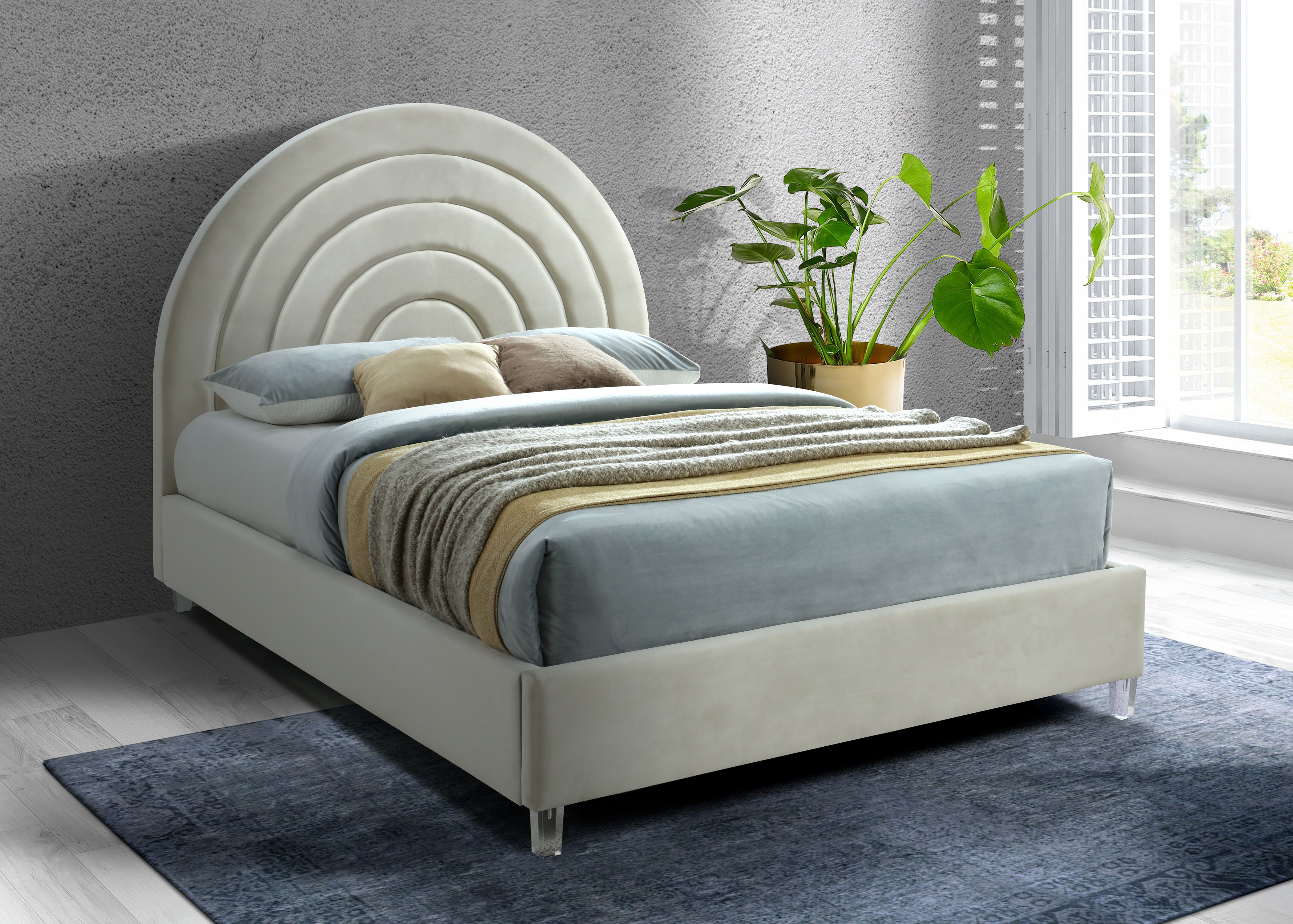 Rainbow - King Bed - Cream