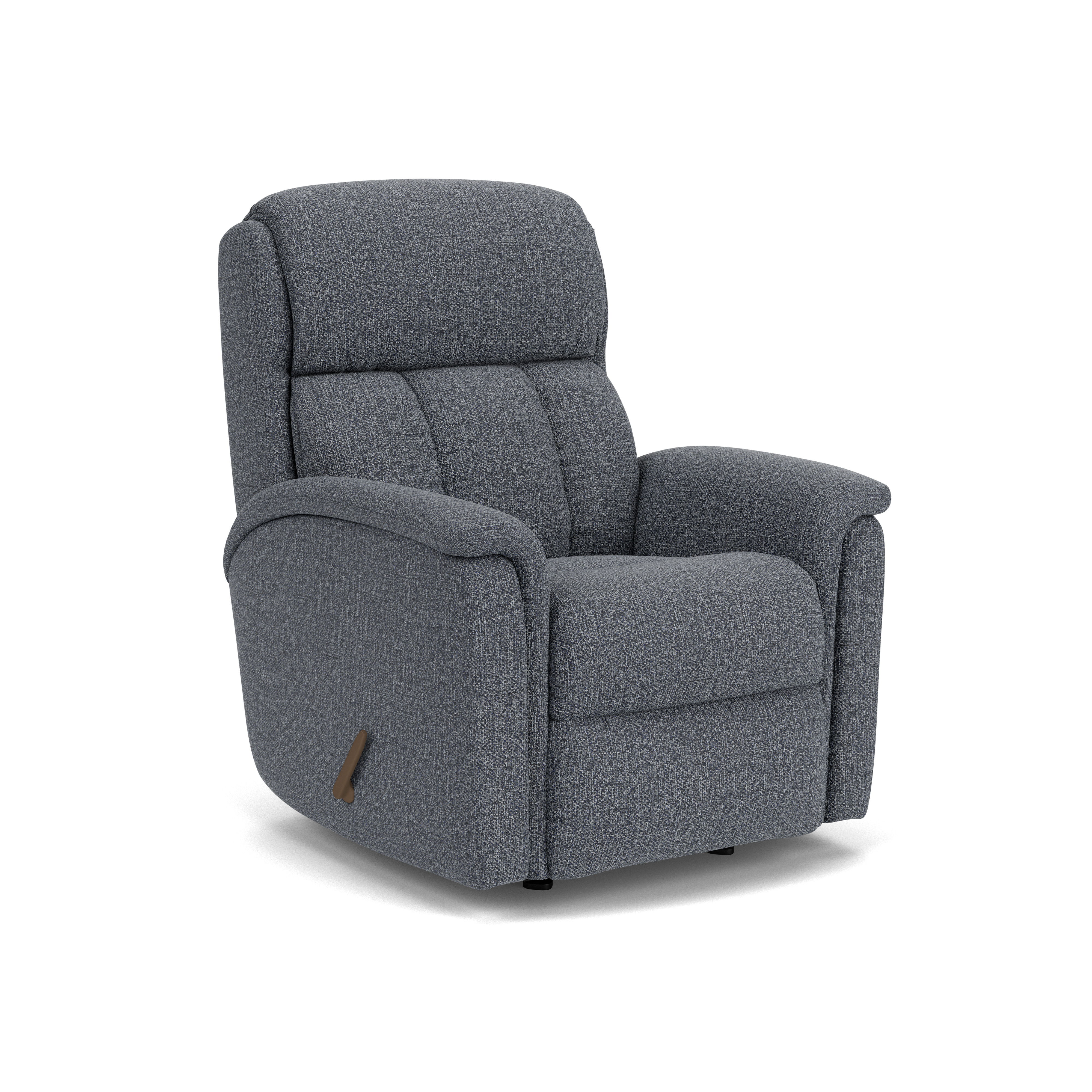 Luna - Transitional Fabric Recliner, blue, view 2