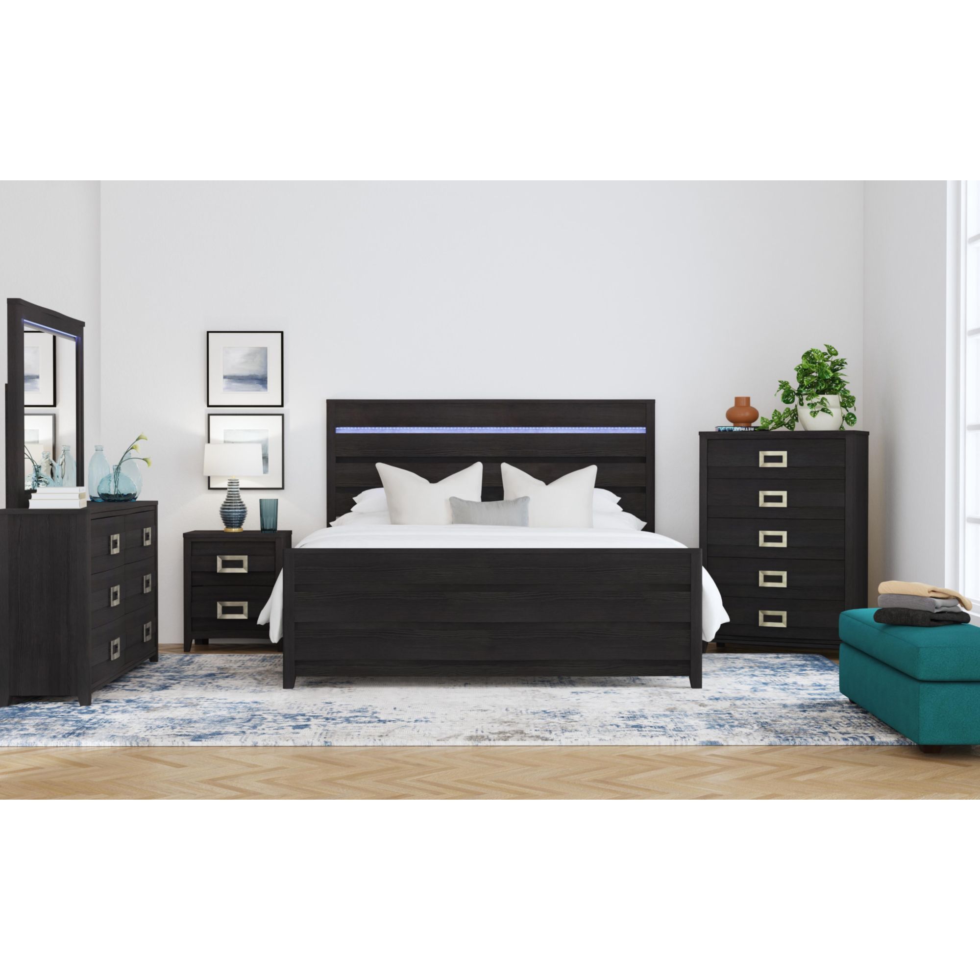 Tobias - 5-Drawer Chest - Black