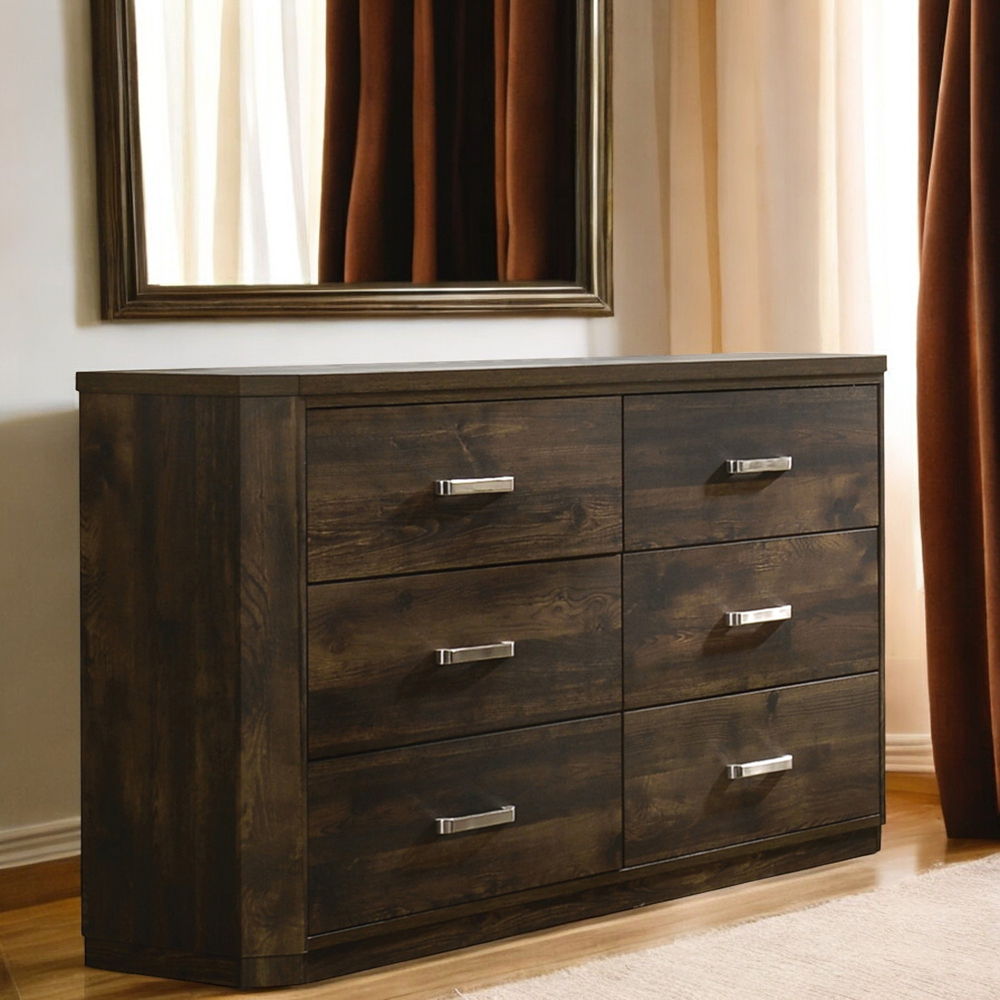 Elettra - Dresser - Rustic Walnut, dark brown, view 3