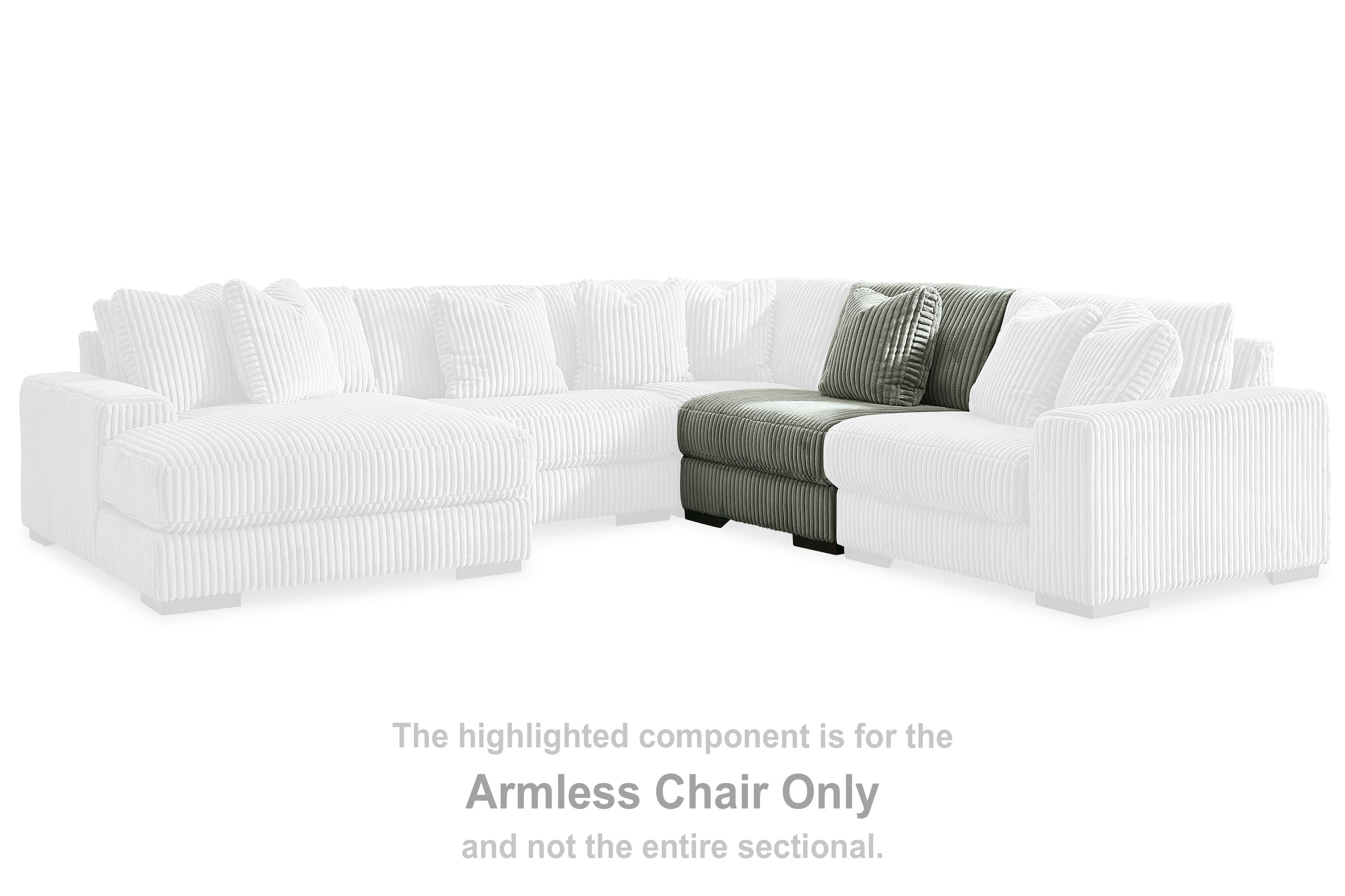 Lindyn - Armless Chair - Fog