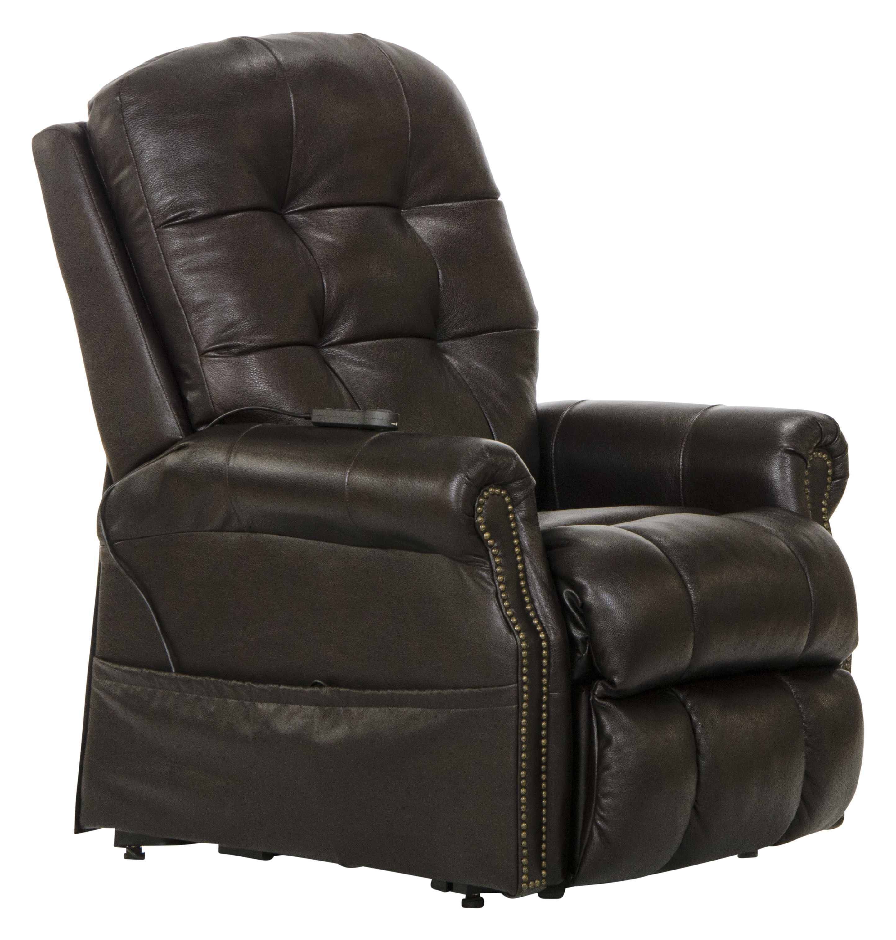 Madison - Power Lift Lay Flat Recliner With Heat & Massage (Italian Leather) - Chocolate
