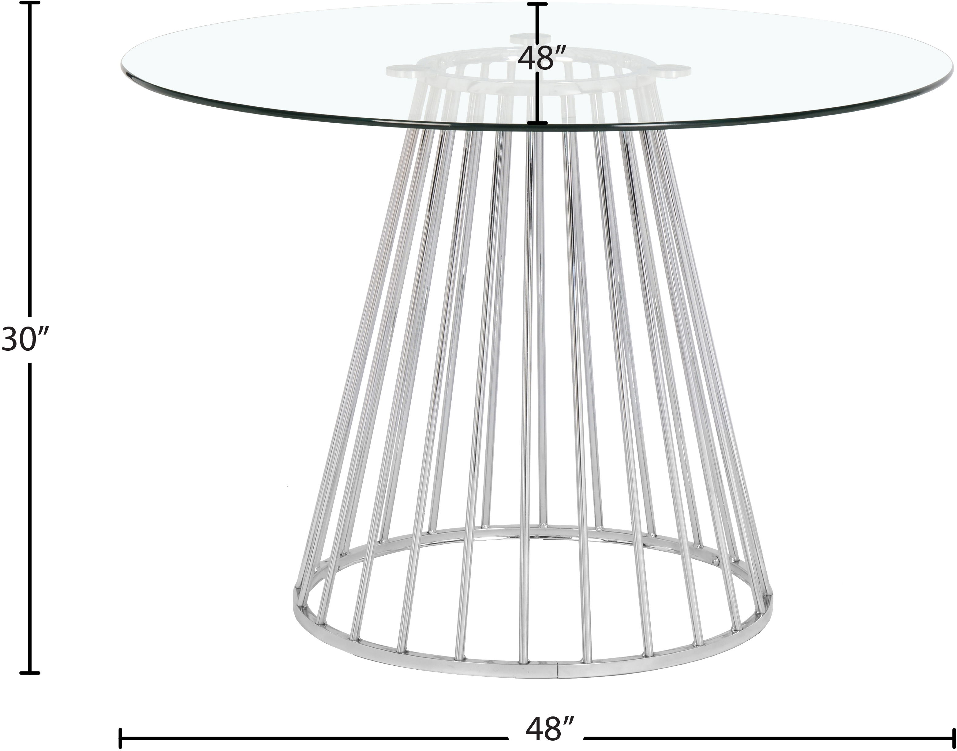 Gio - Metal Dining Table - Pearl Silver