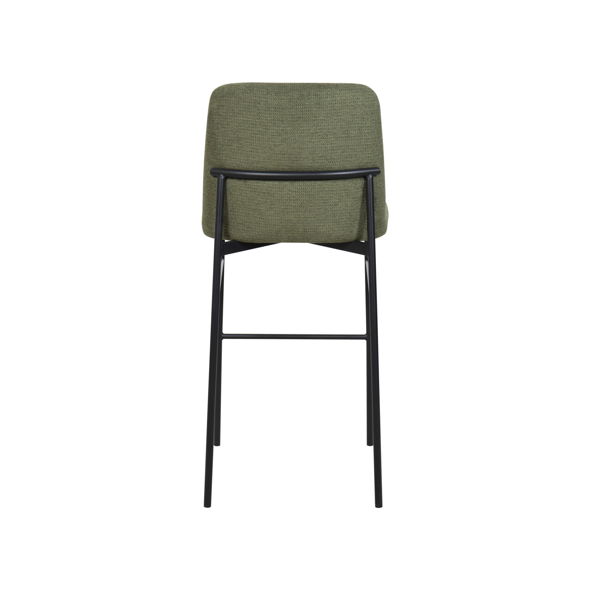 Erik - Bar Chair With Black Metal Frame (Set of 2) - Green, green, view 5