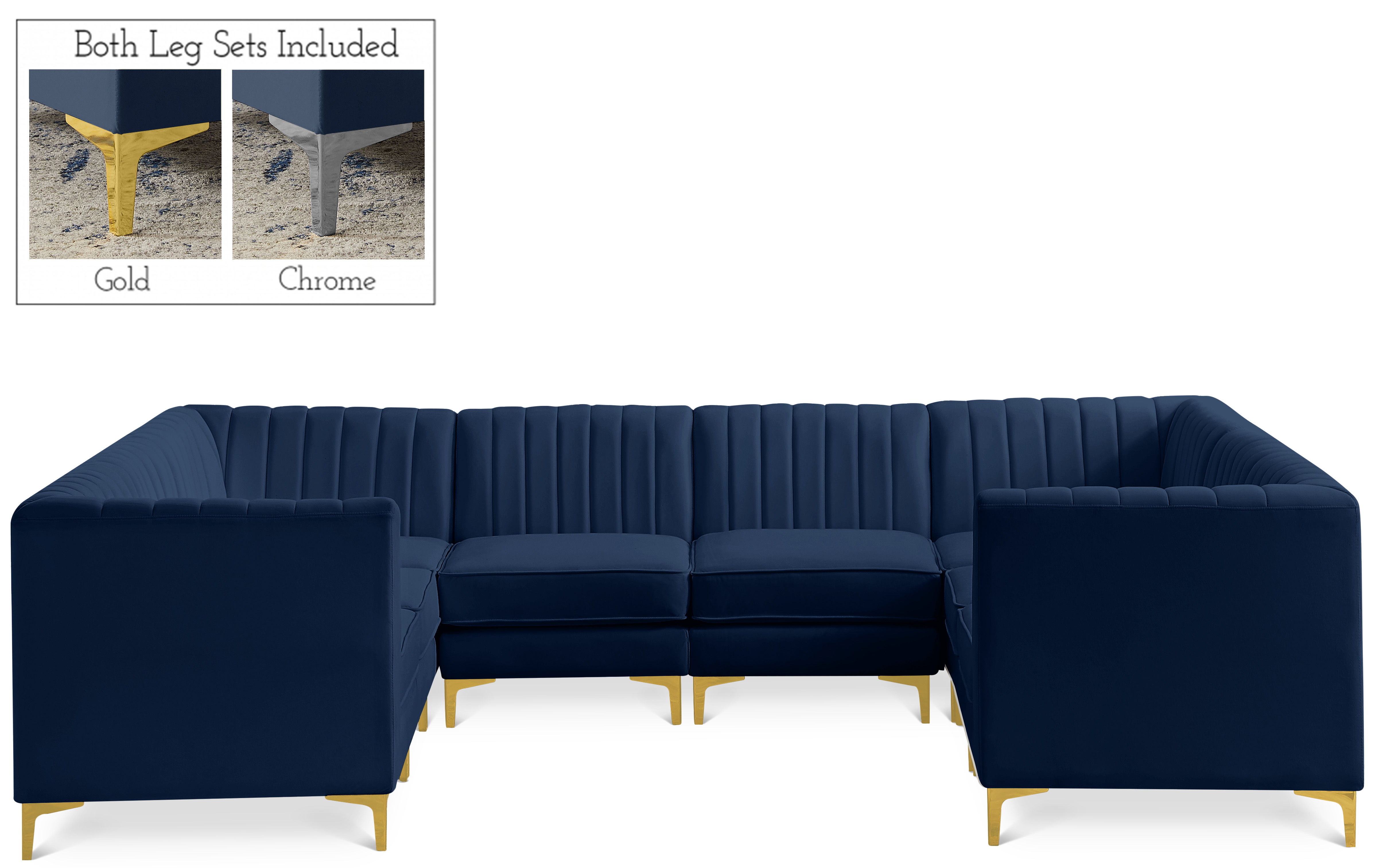 Alina - 8 Piece Modular Sectional - Navy