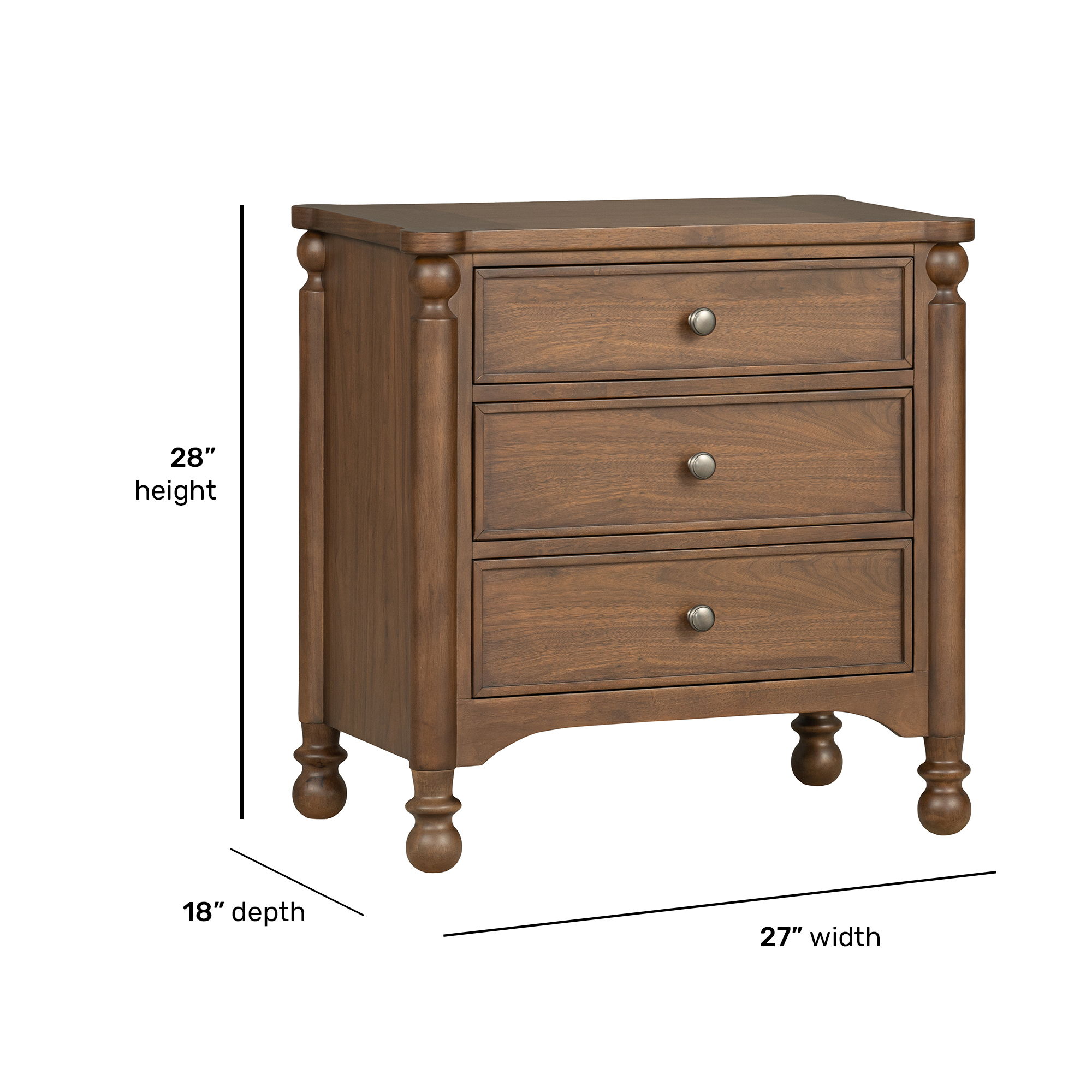 Azalea - Nightstand - Walnut, dark brown, view 7