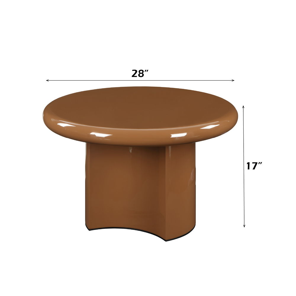 Ronald - End Table - Brown High Gloss, dark brown, view 4