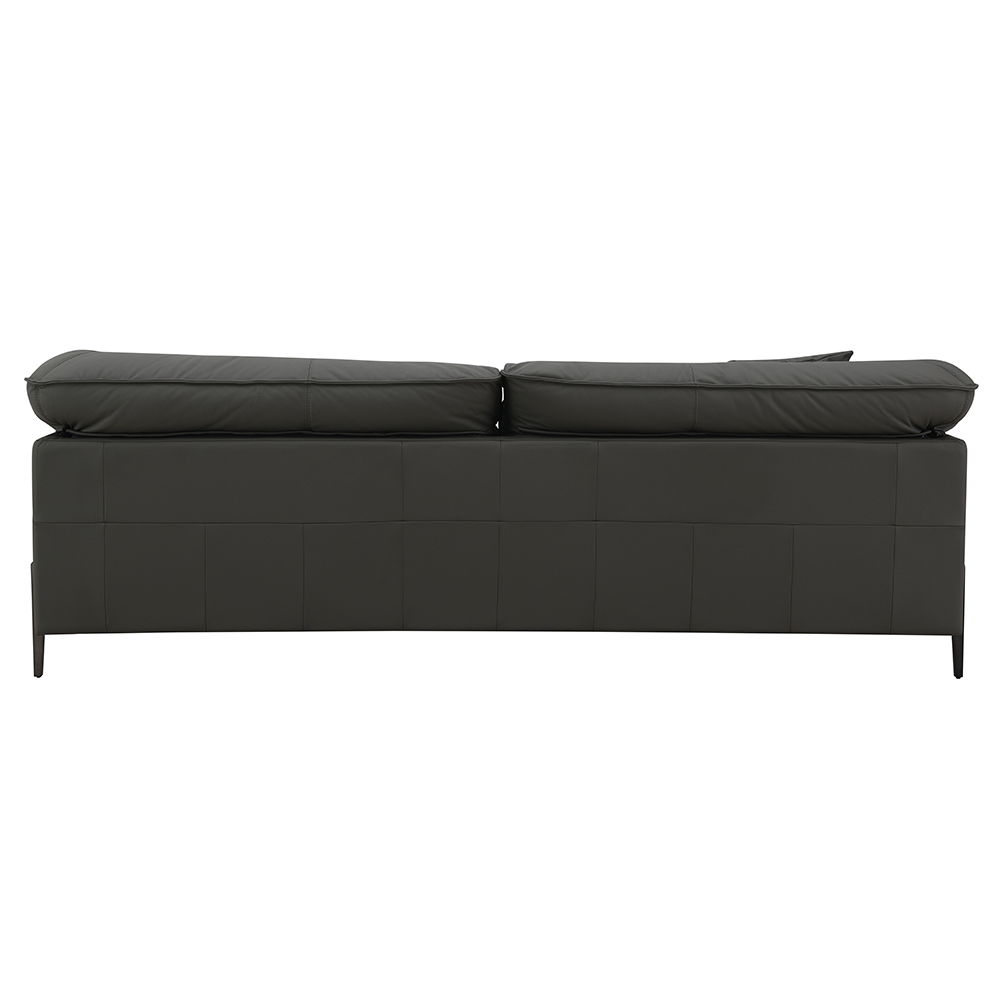 Tadi - Loveseat - Black Top Grain Leather, black, view 3