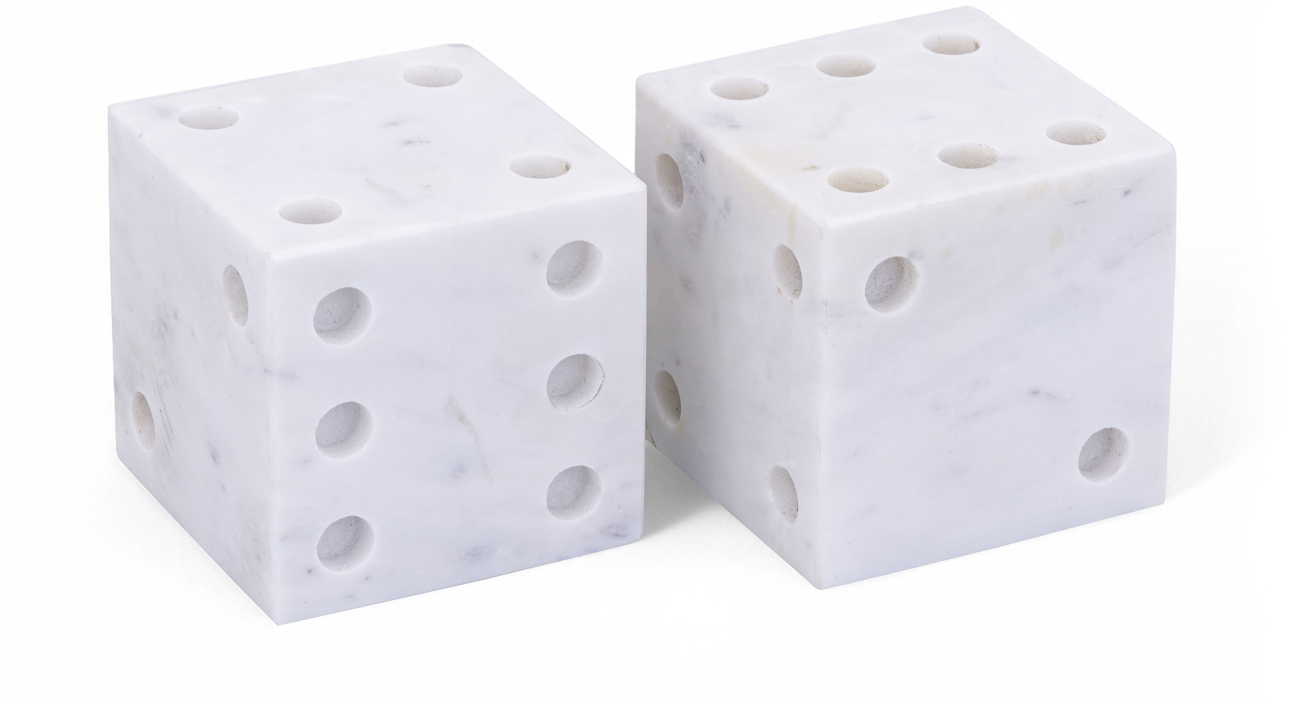Dice - Marble Decorative - White