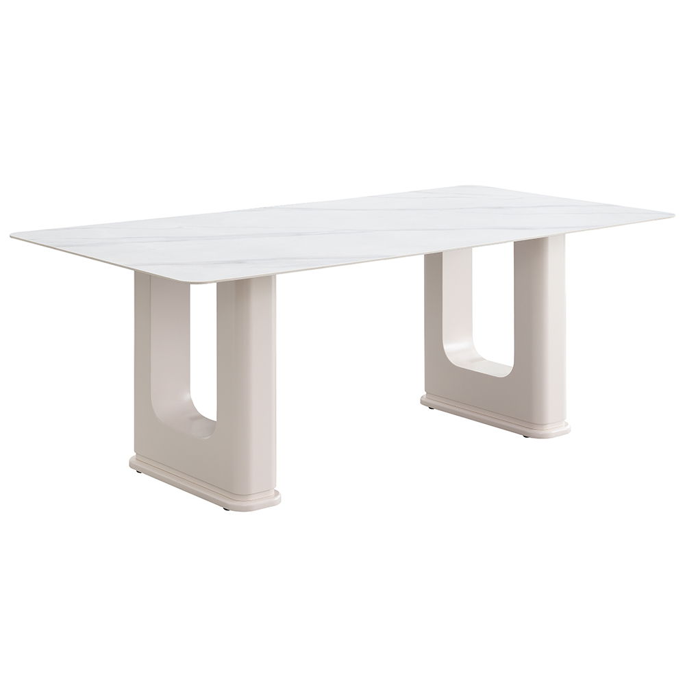 Kalam - Dining Table - Ceramic Top & Beige, beige, view 2