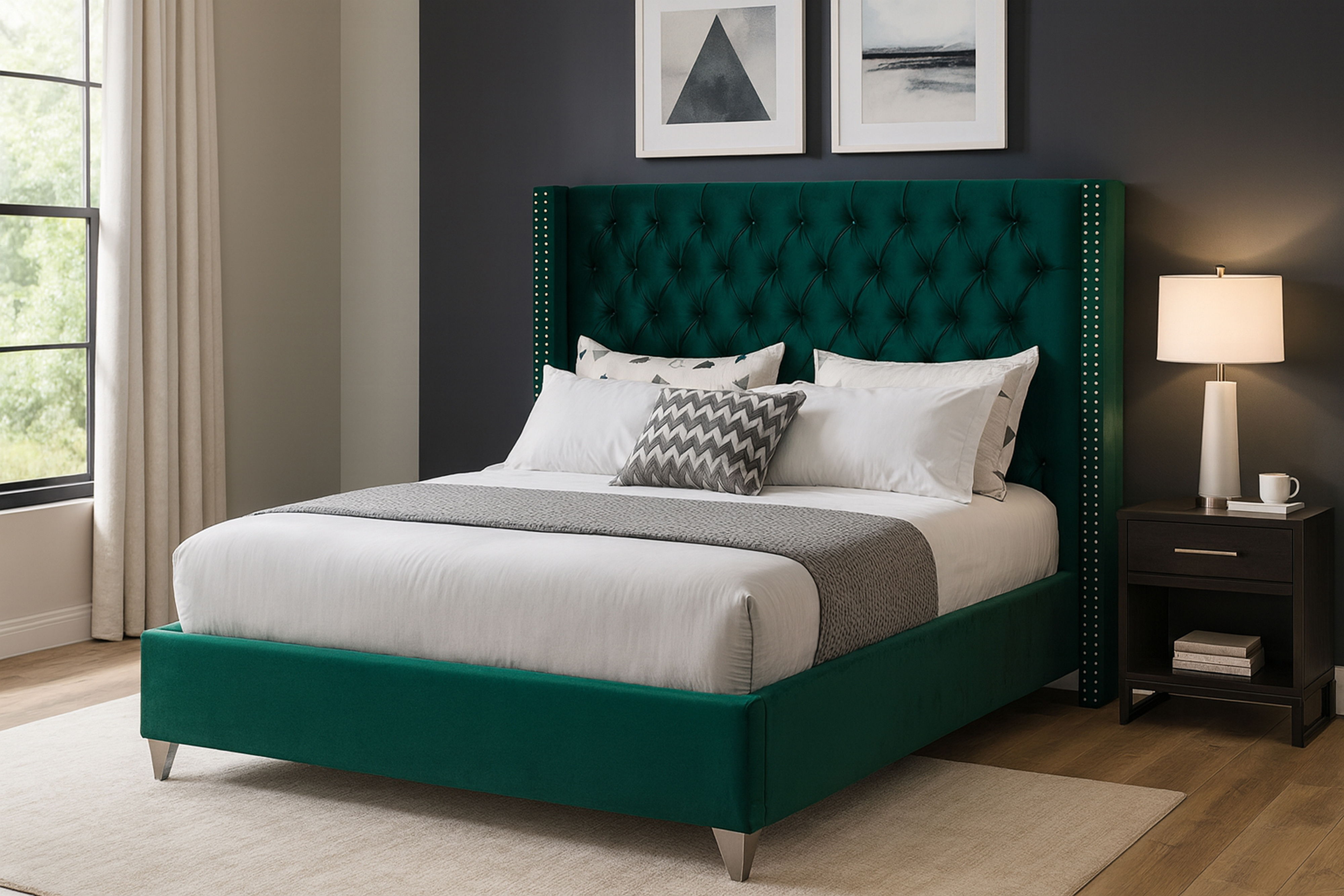 Aiden - Queen Bed - Green