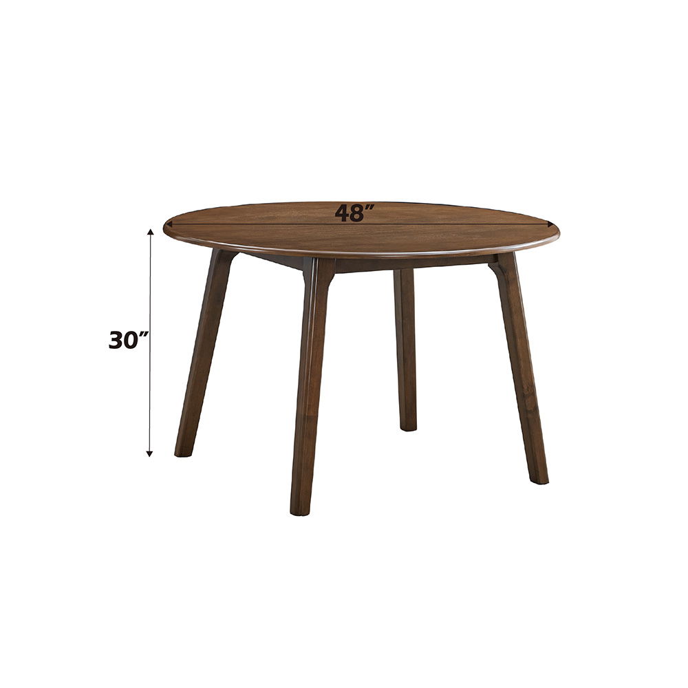 Keiki - Round Dining Table - Walnut, dark brown, view 5