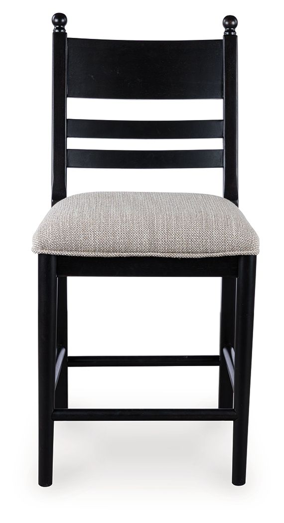 Greddinton - Upholstered Barstool (Set of 2) - Black