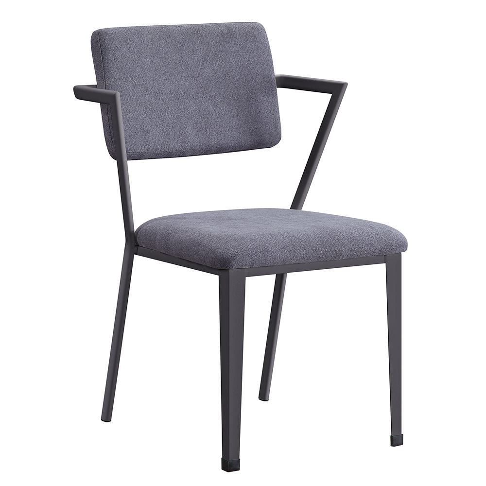Cargo - Office Chair - Gray Fabric & Gunmetal, dark gray, view 2