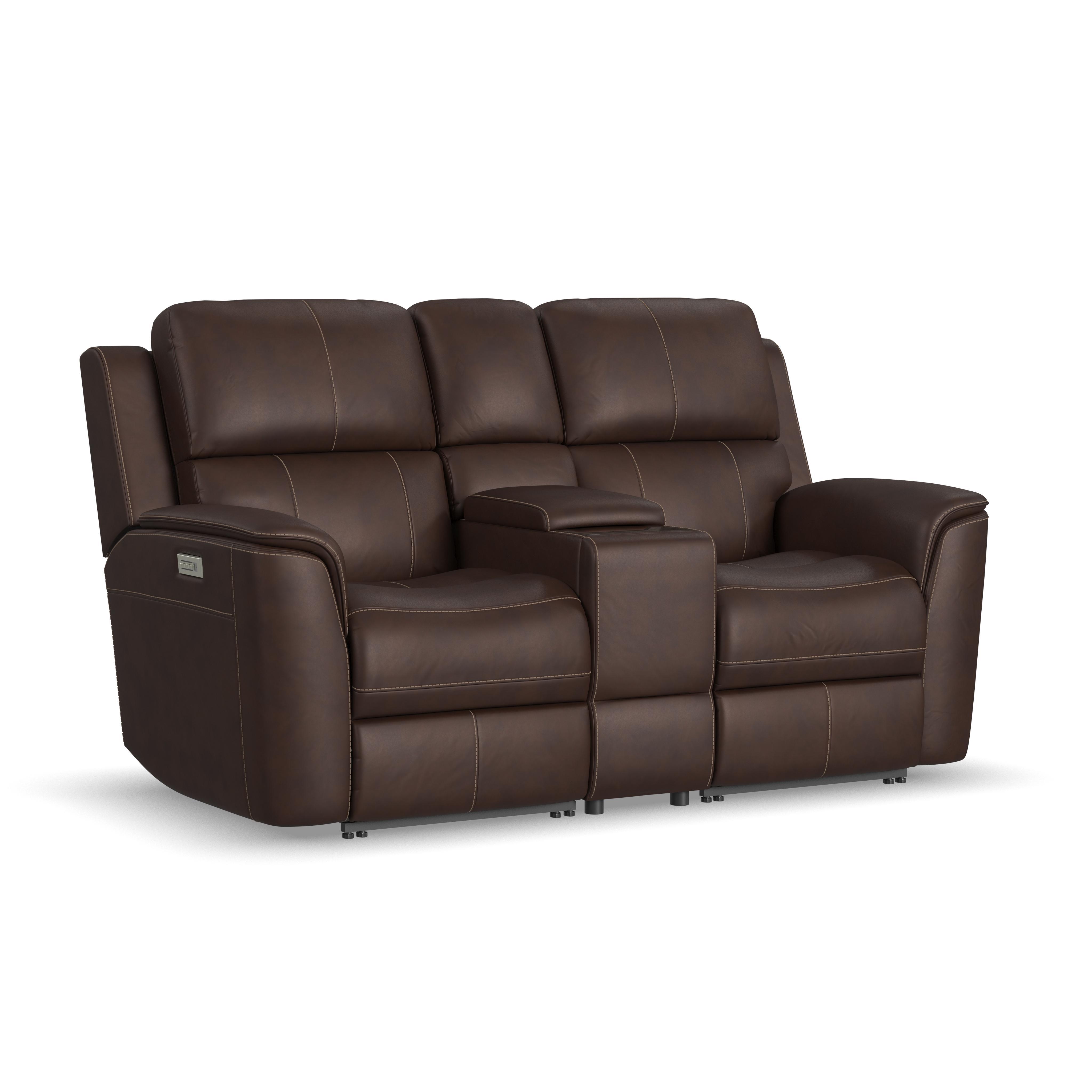 Henry - Power Reclining Loveseat With Console & Power Headrests & Lumbar - Burnt Umber Image