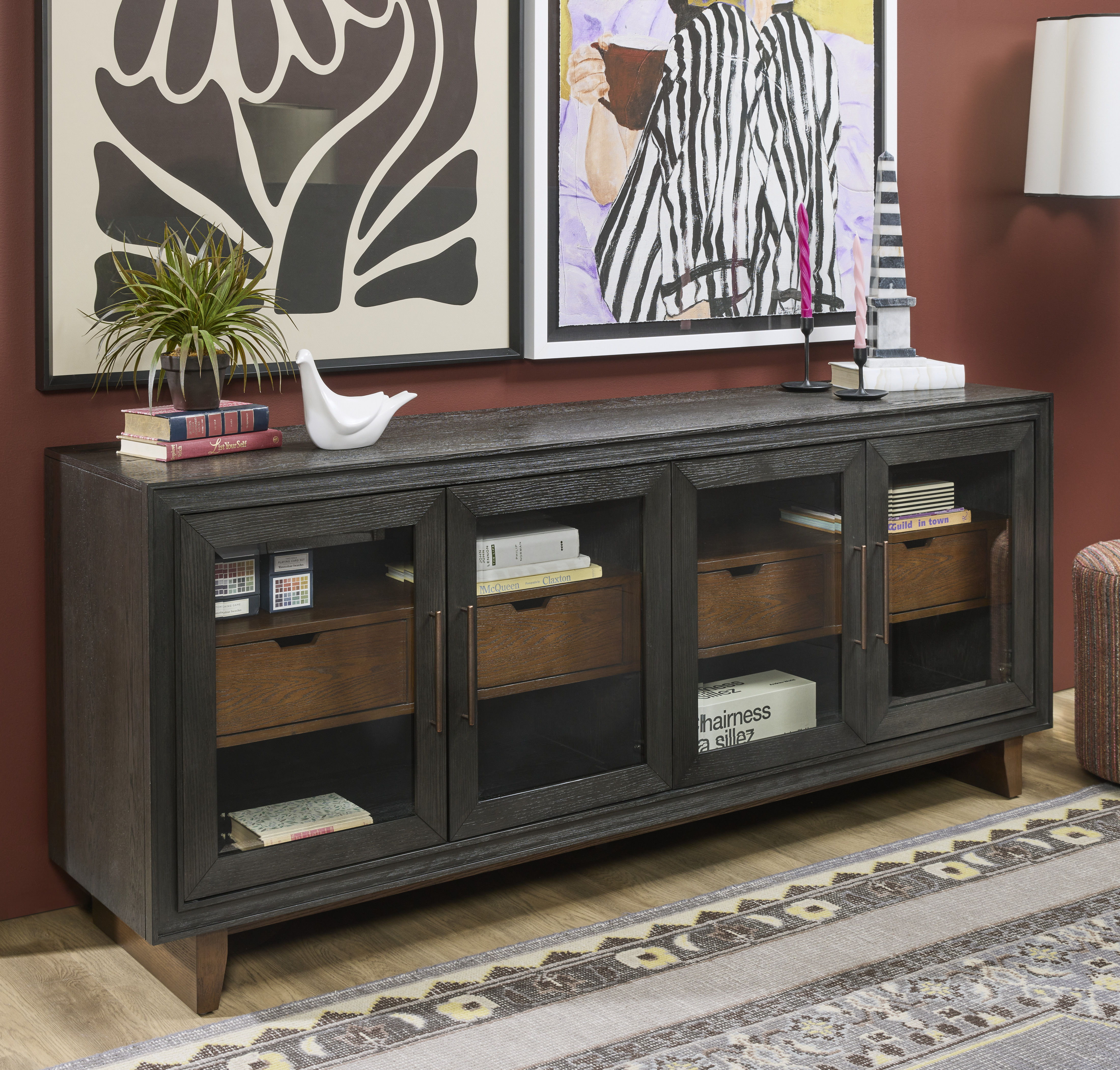 Waterfall - Entertainment Base - Dark Gray, dark gray, view 7