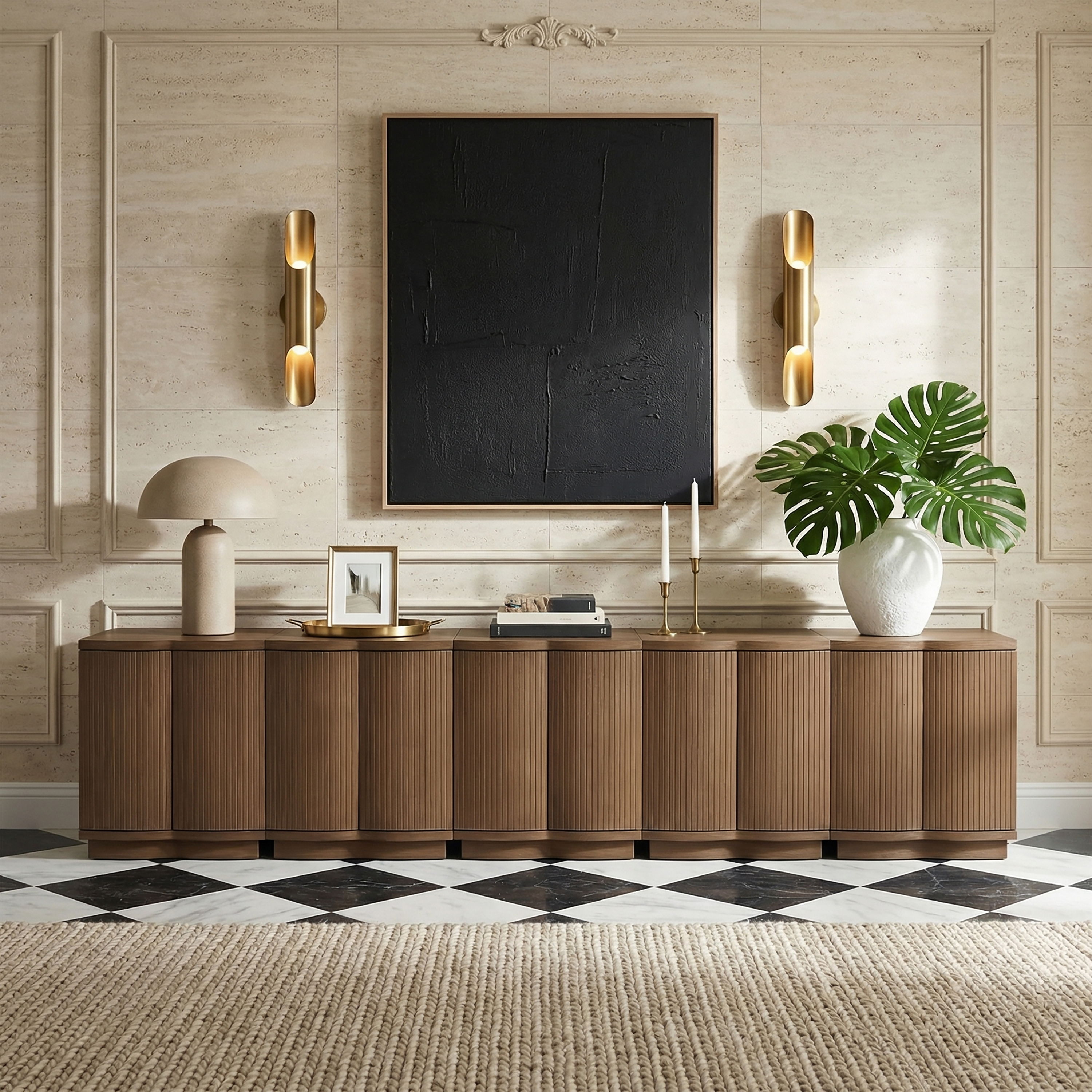 Aveline - 5 Piece Sideboard / Buffet - Brown