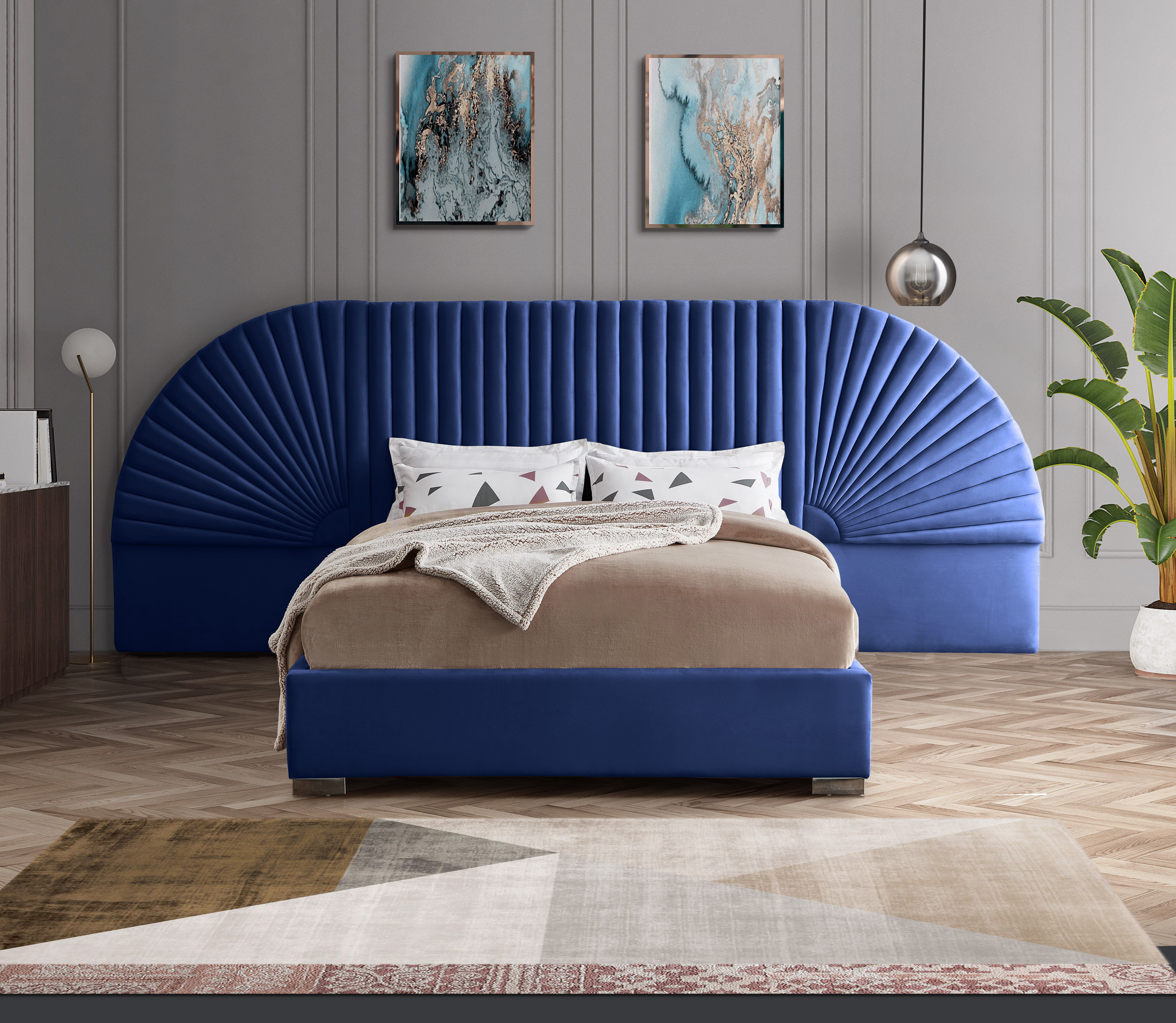 Cleo - King Bed - Navy