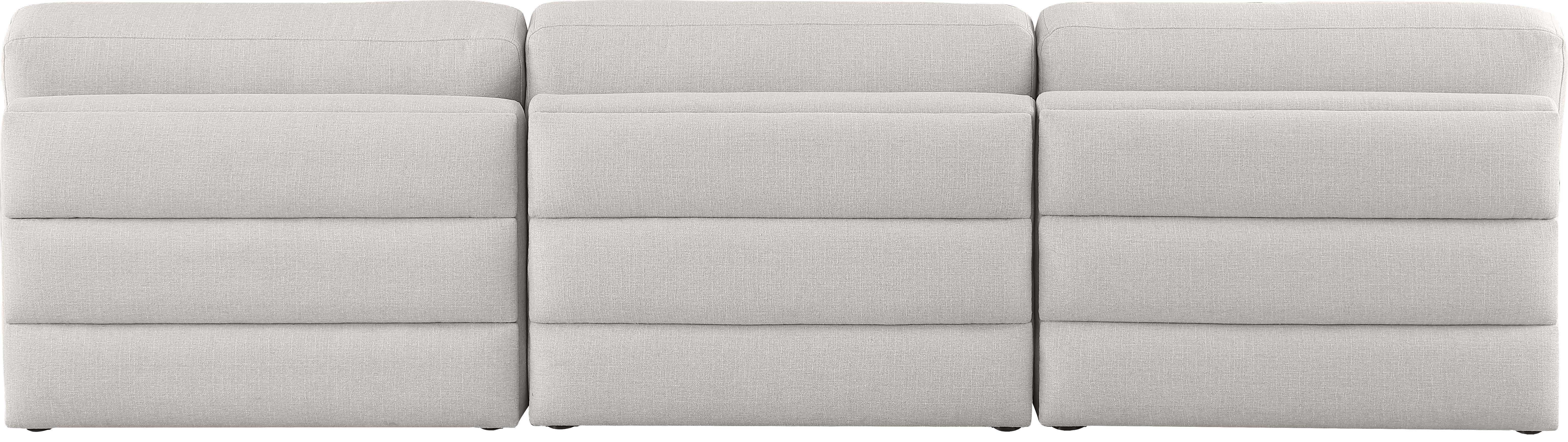 Beckham - Modular 3 Piece Armless Sofa - Beige