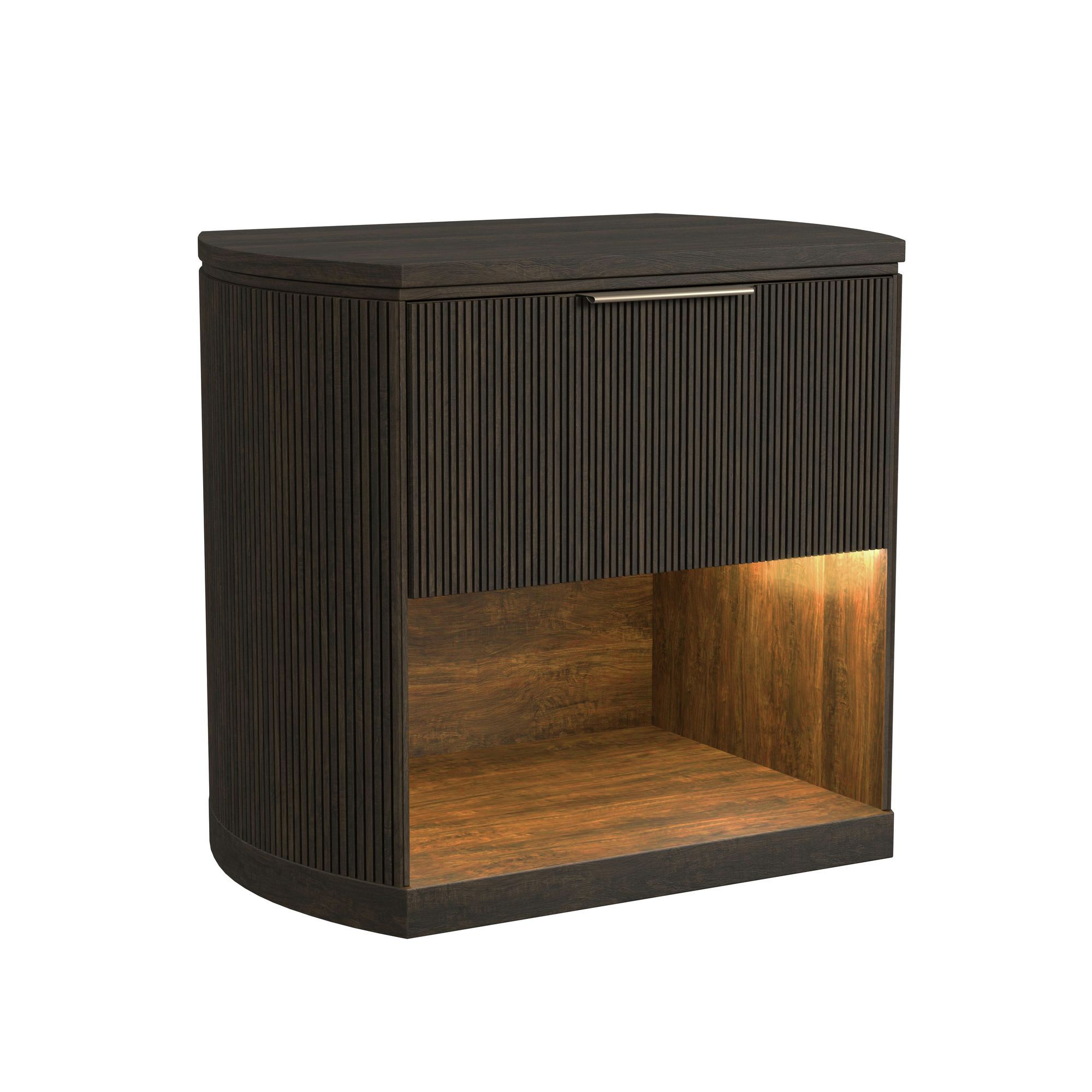 Sylvie - Queen Upholstered 3 Piece Bedroom Set With 2 Nightstands - Dark Brown