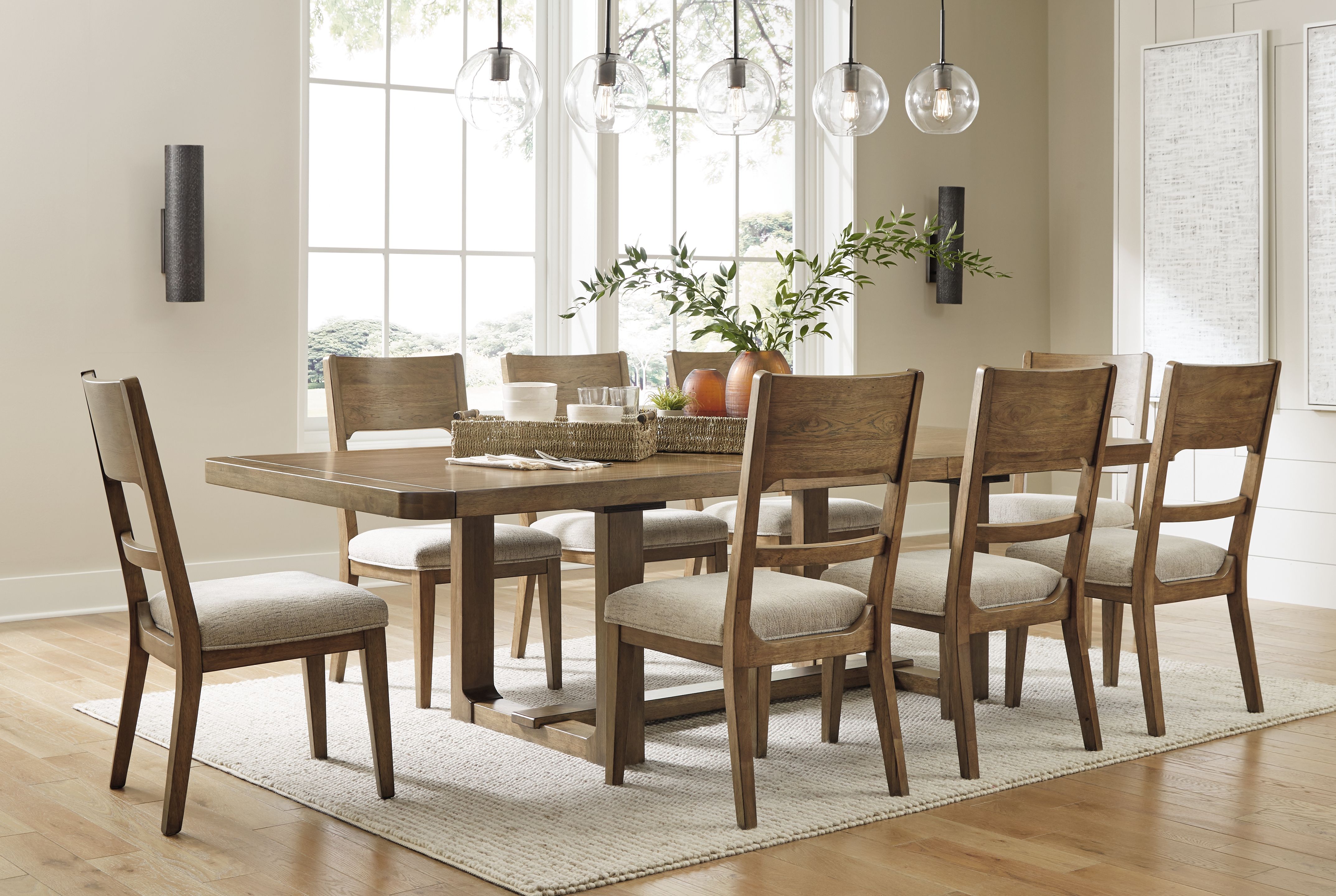 9 Pc · Dining Room Table, 8 Side Chairs