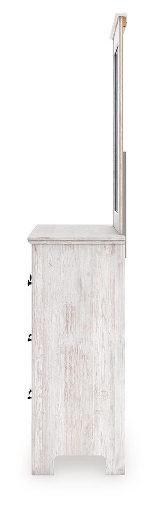Ashley Furniture Makidern - Dresser And Mirror - Whitewash - Image 6