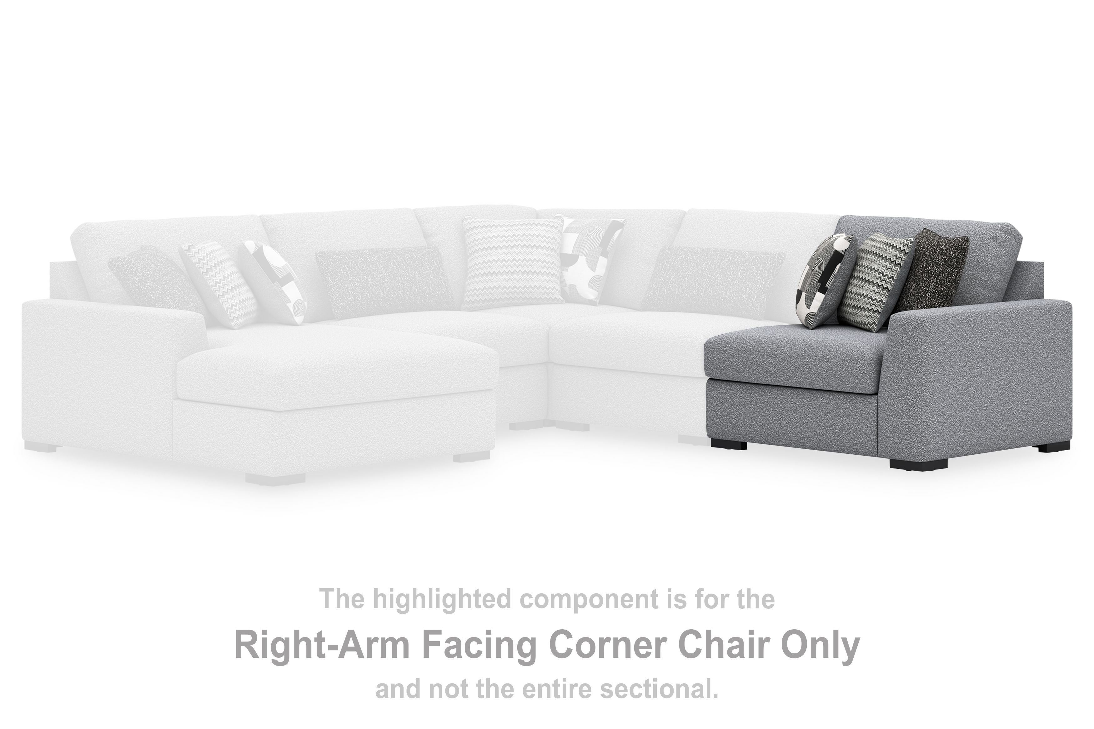 Bealton - RAF Corner Chair - Salt And Pepper