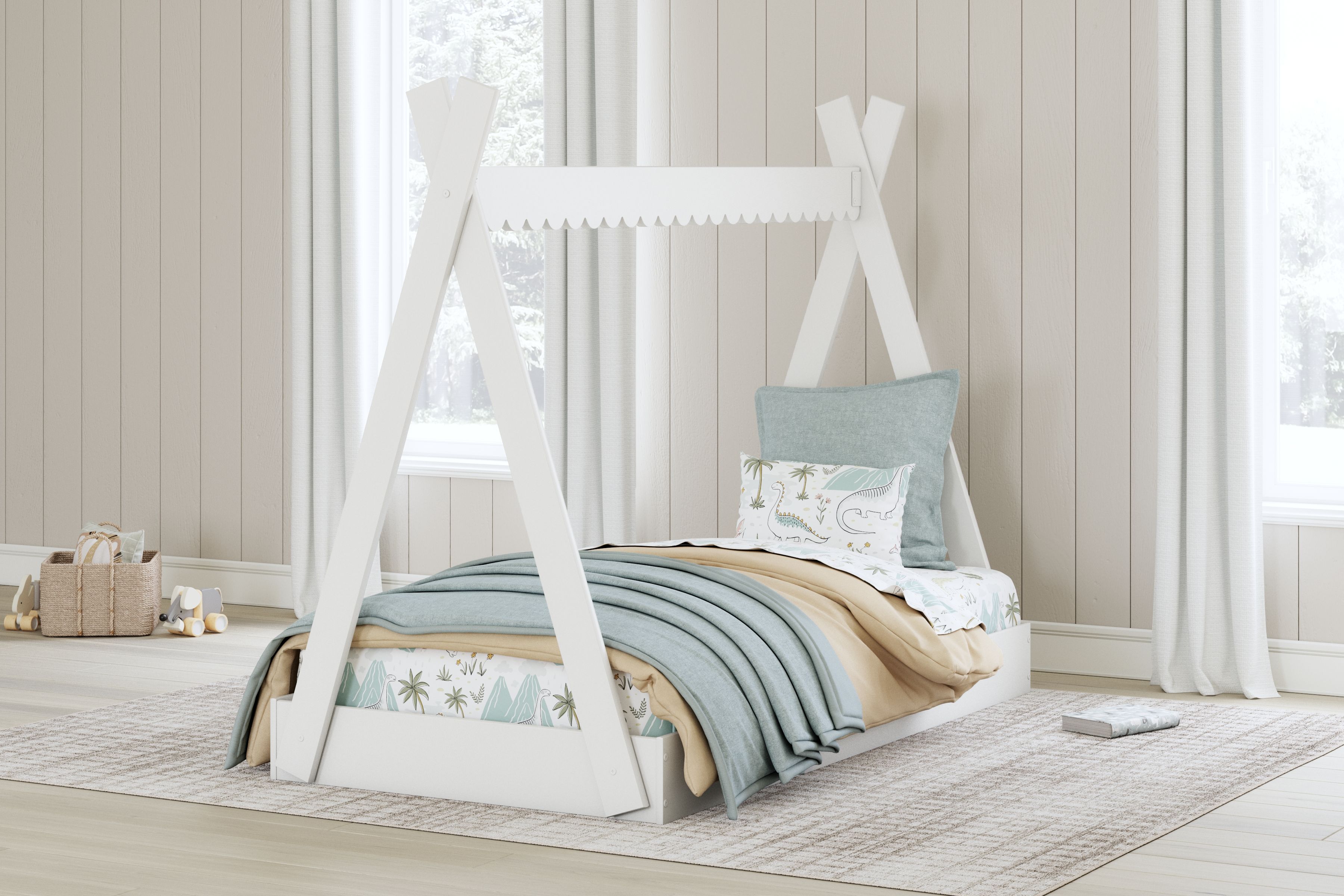 Hallityn - Twin Tent Complete Bed In Box - White