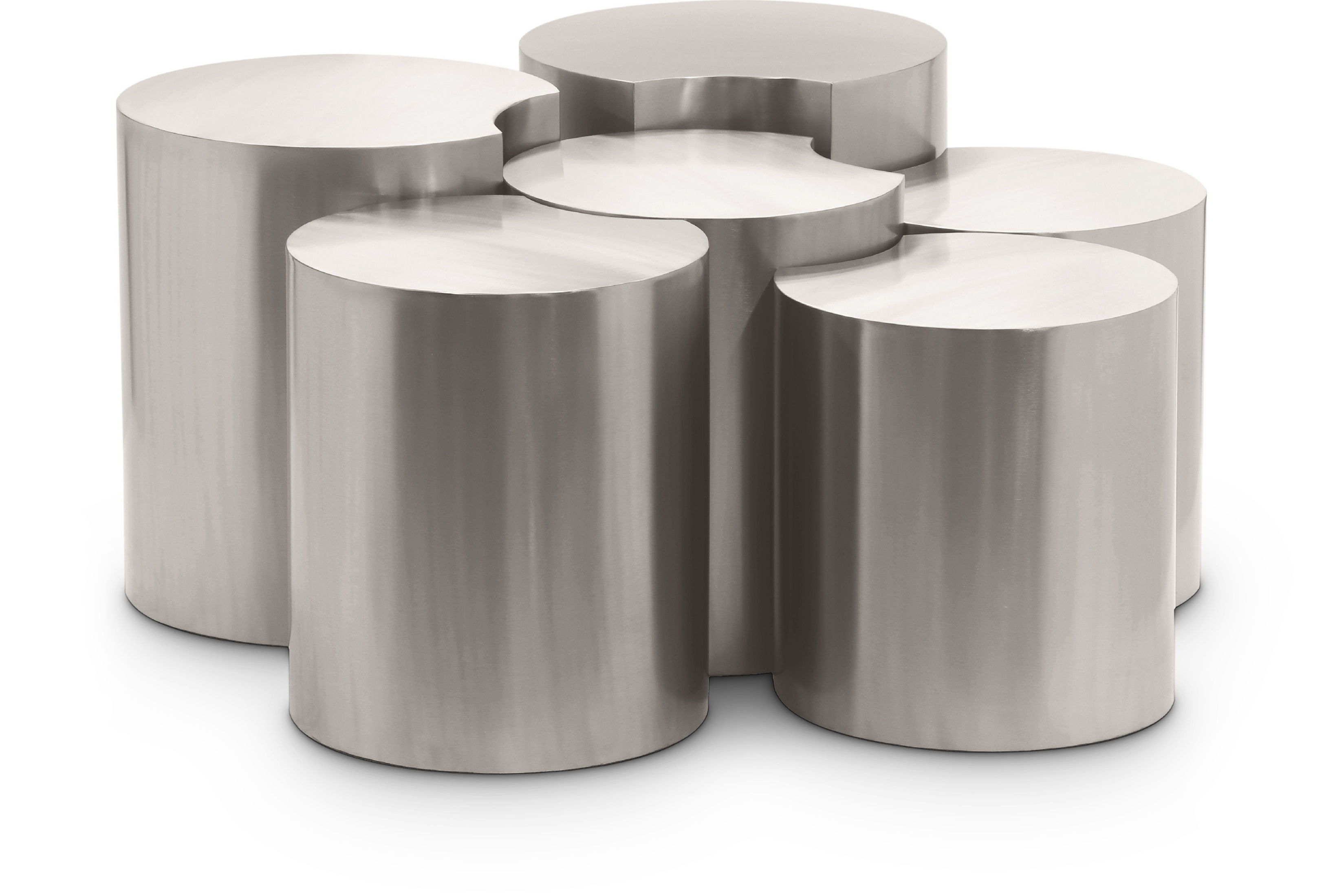 Dimple - 6 Piece Modular Coffee Table - Silver