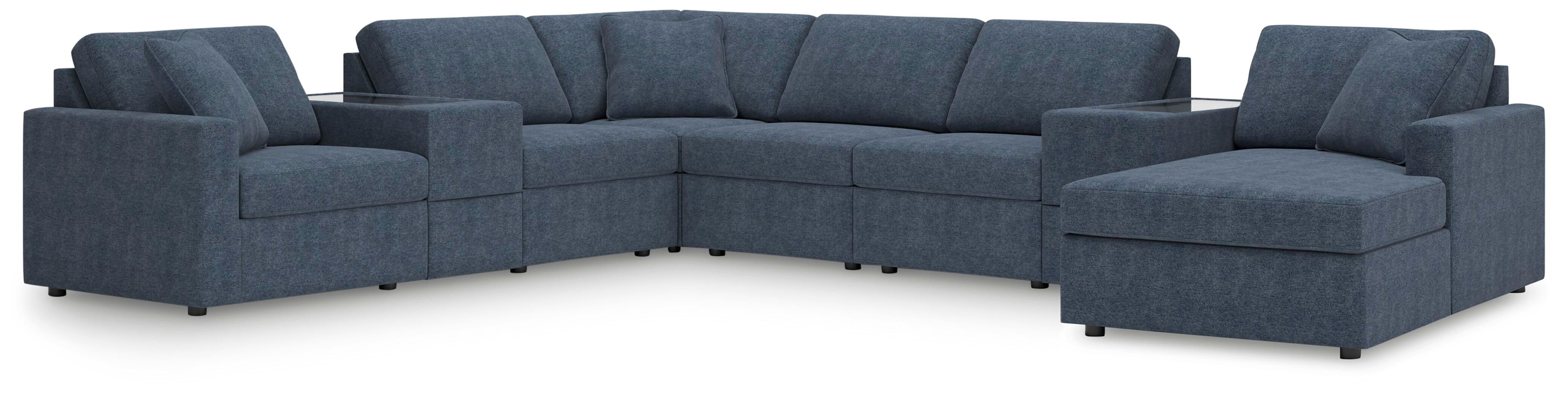 Modmax – 8-Piece Sectional With Raf Corner Chaise And Storage Consoles – Ink