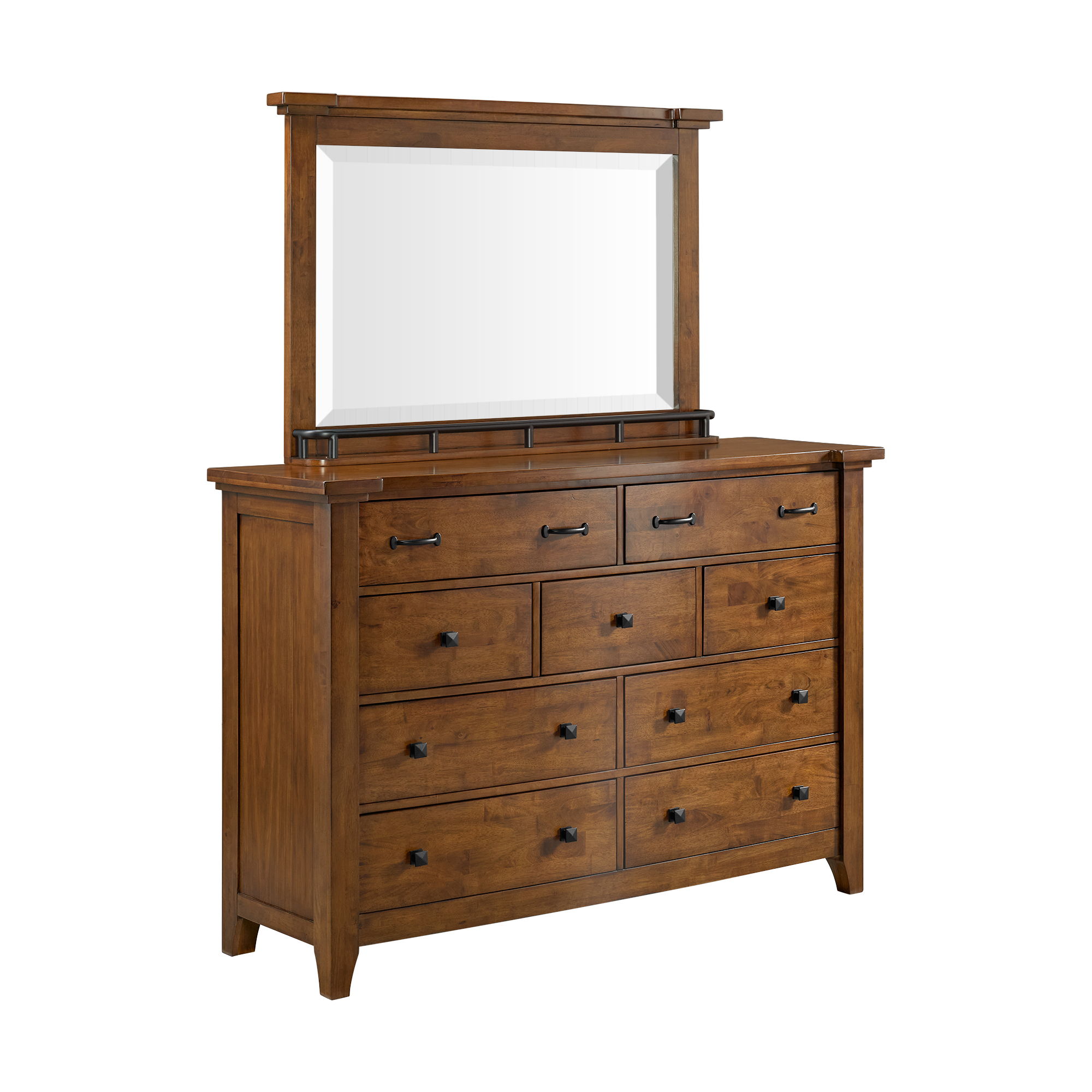 Gage - King Sleigh Storage 5 Piece Bedroom Set - Chestnut