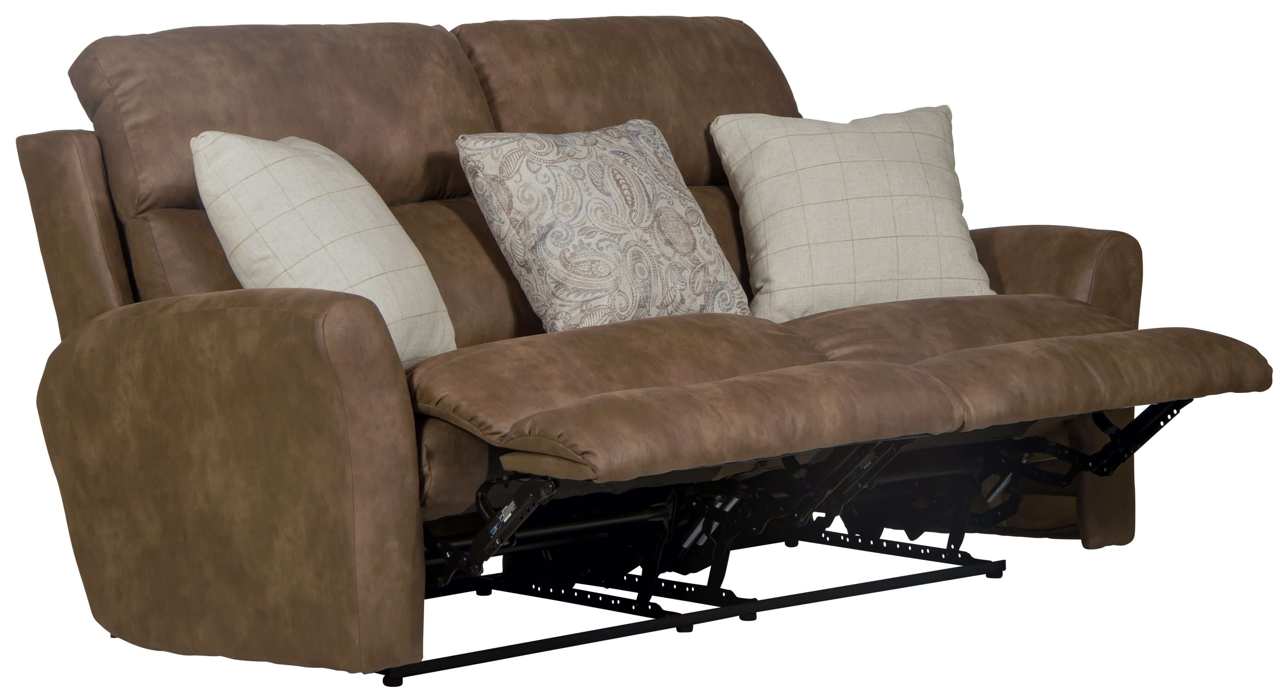 Justine - Lay Flat Reclining Loveseat - Burlap