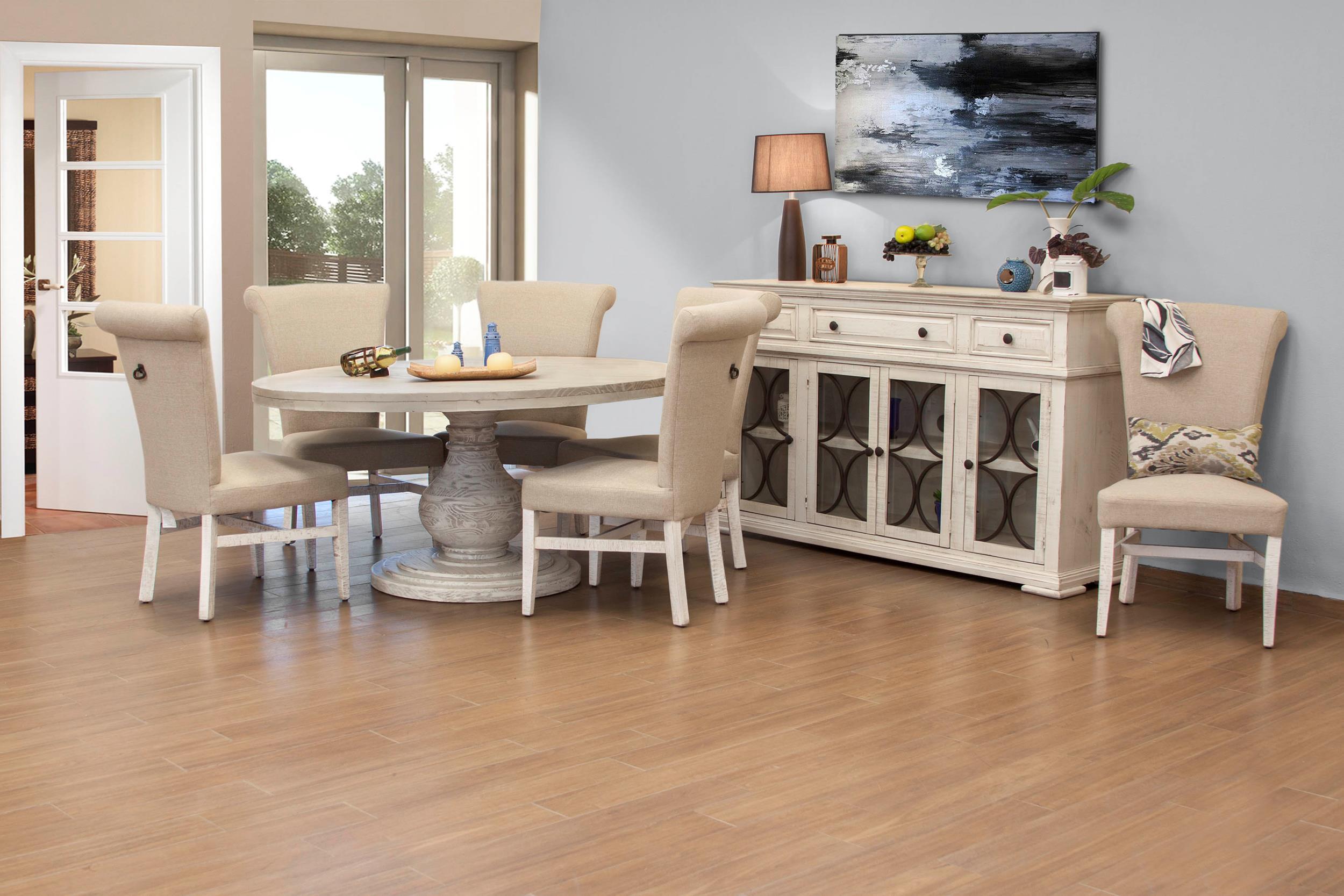 International Furniture Direct Bonanza - Round Dining Table - Ivory