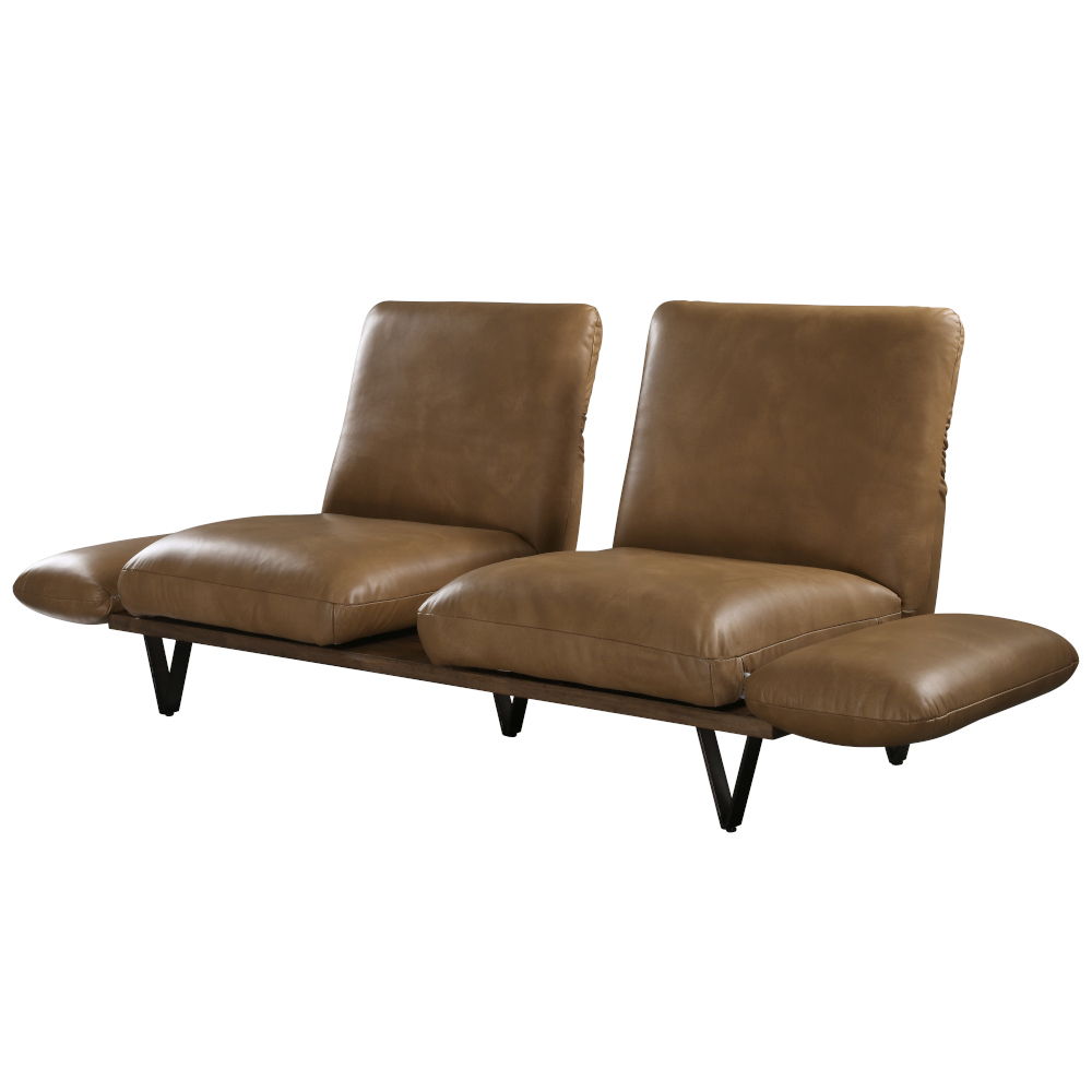 Narech - Sofa With Swivel - Nutmeg Top Grain Leather, light brown, view 5