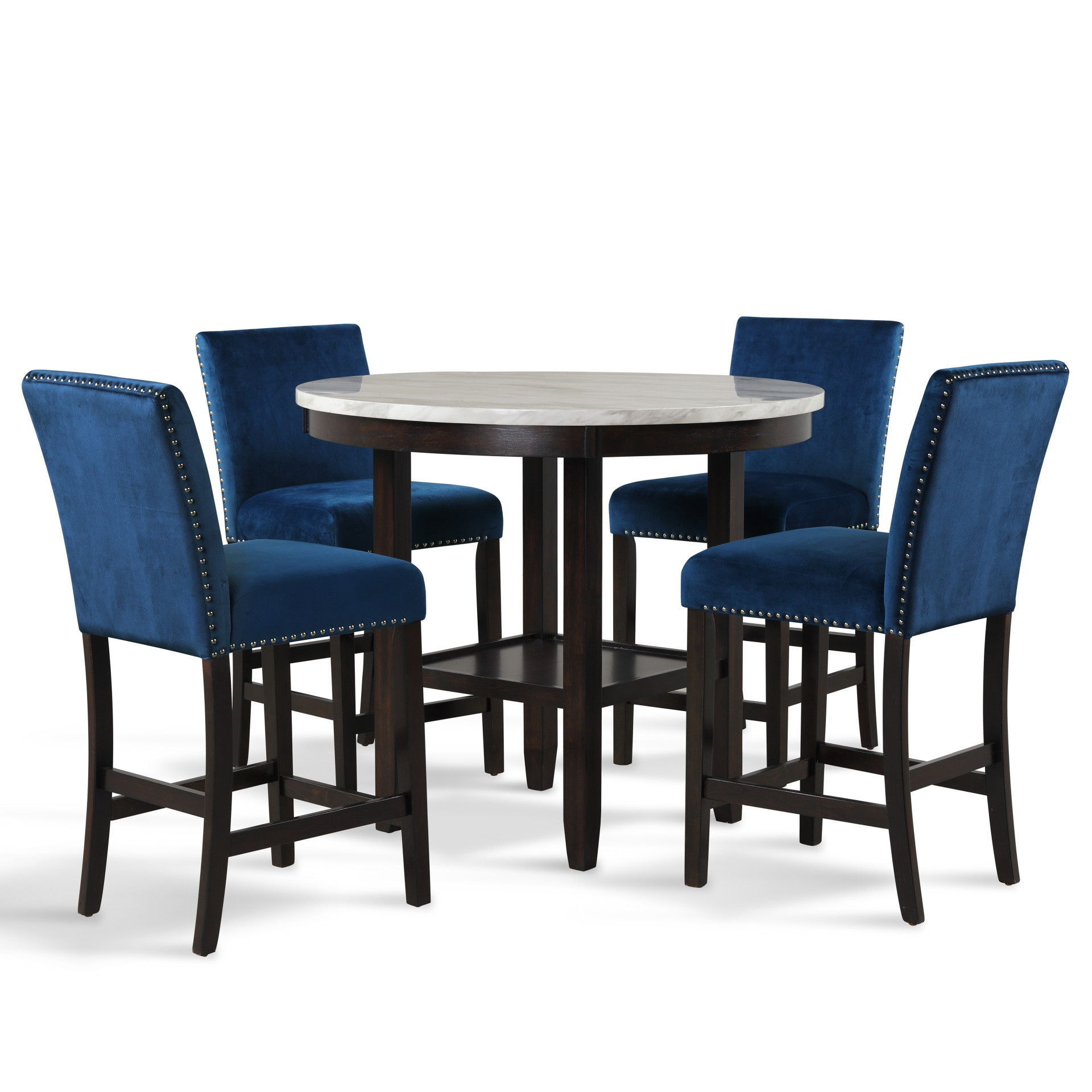 Celeste - Round Counter Table - Espresso, dark brown, view 7