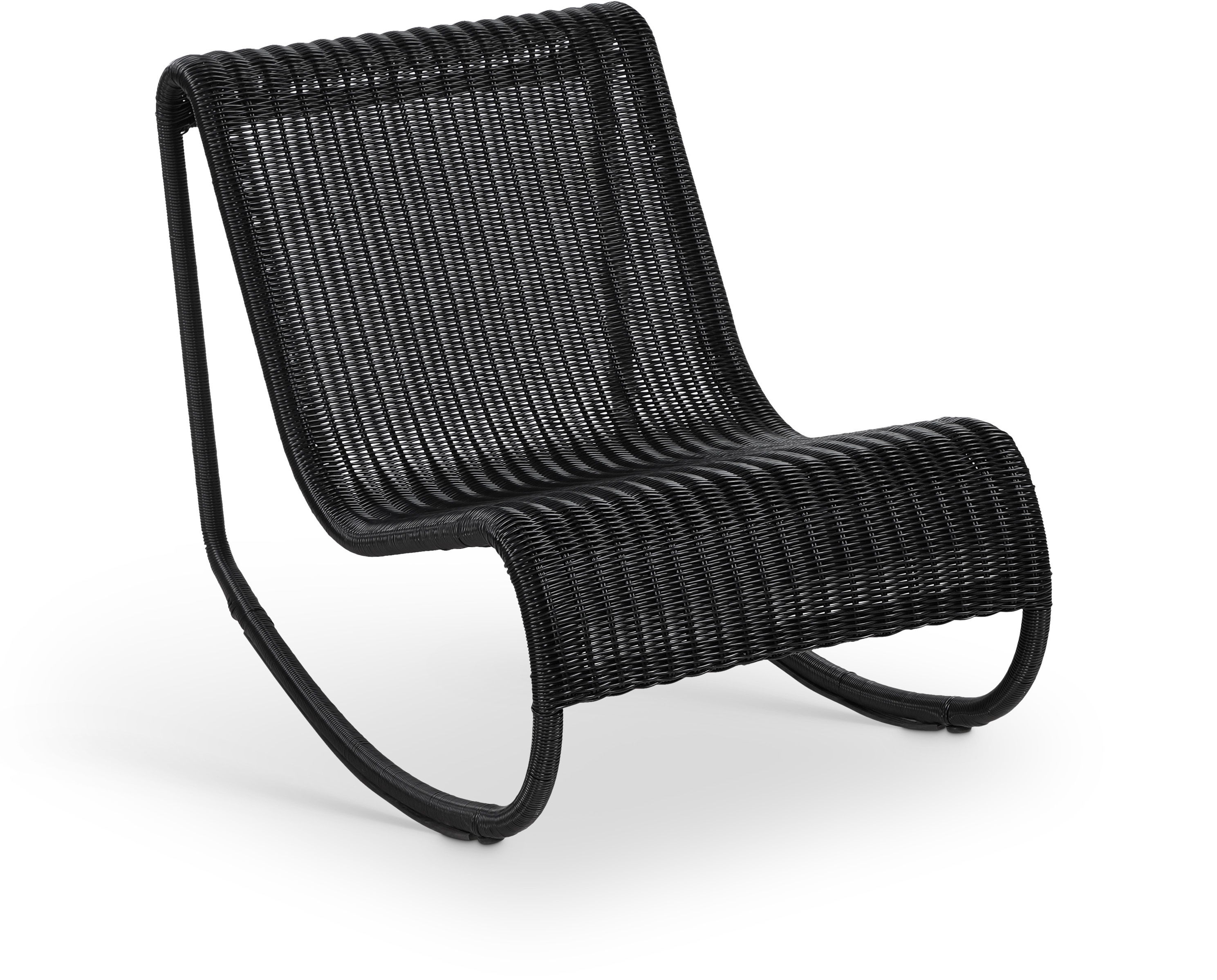 Antigua - Wicker Outdoor Patio Rocking Chair - Black