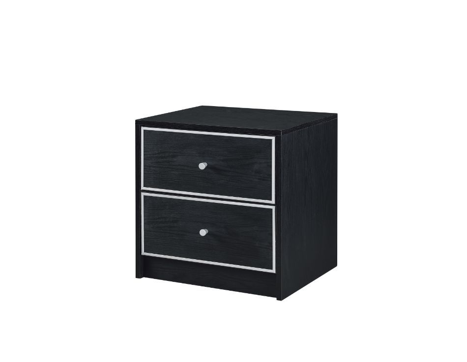 Jabir - Accent Table - Black & Silver, black