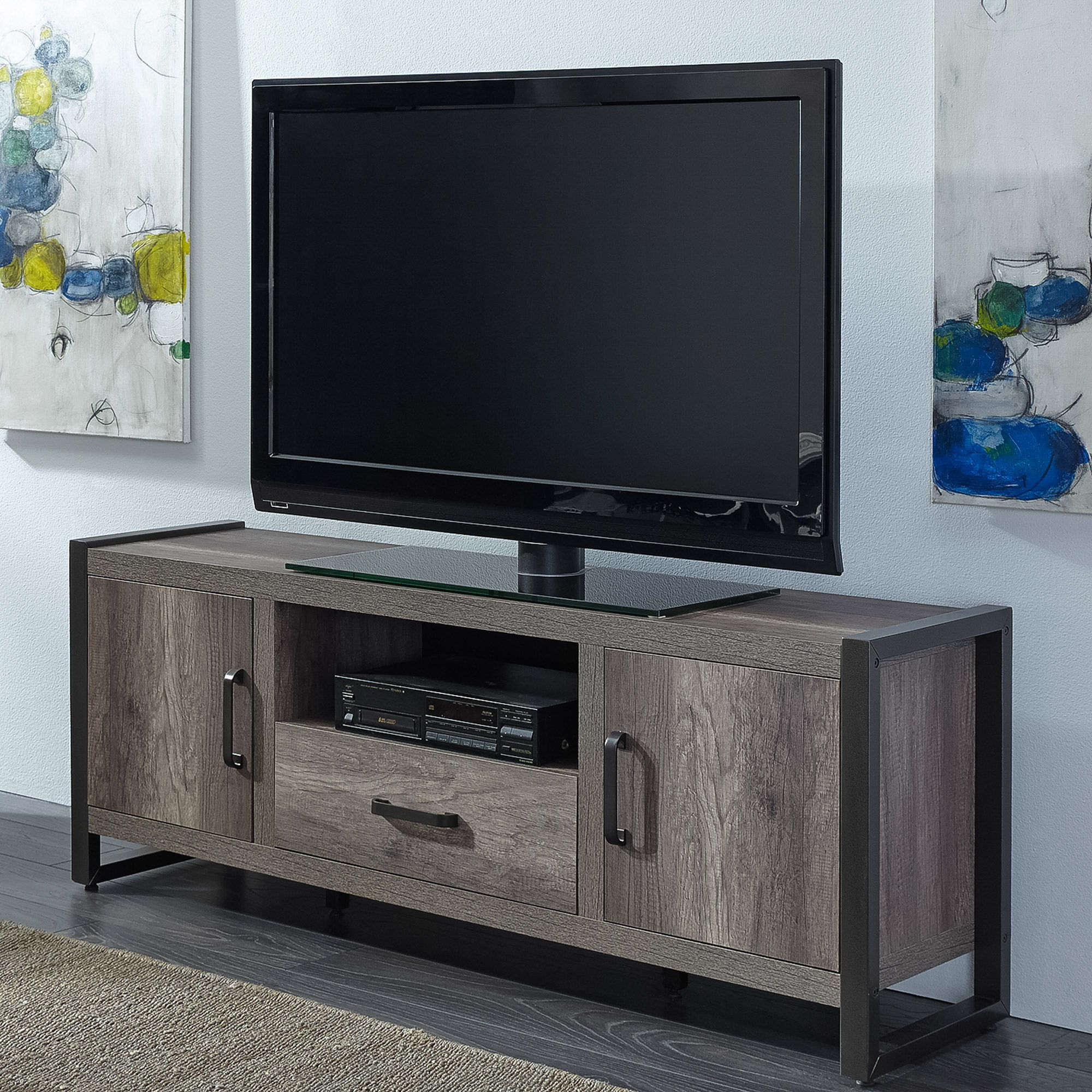 Liberty Furniture Tanners Creek - Entertainment TV Stand - Dark Gray
